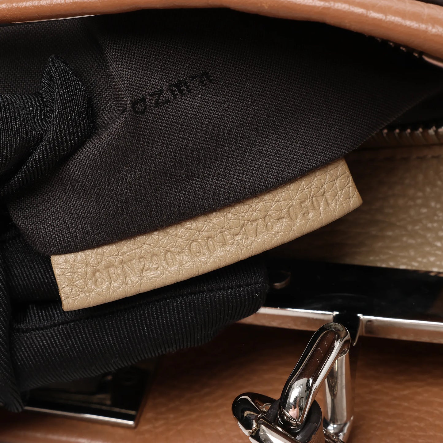 Fendi Peekaboo Regular Selleria Leather 2Way Handbag in Brown 8BN290