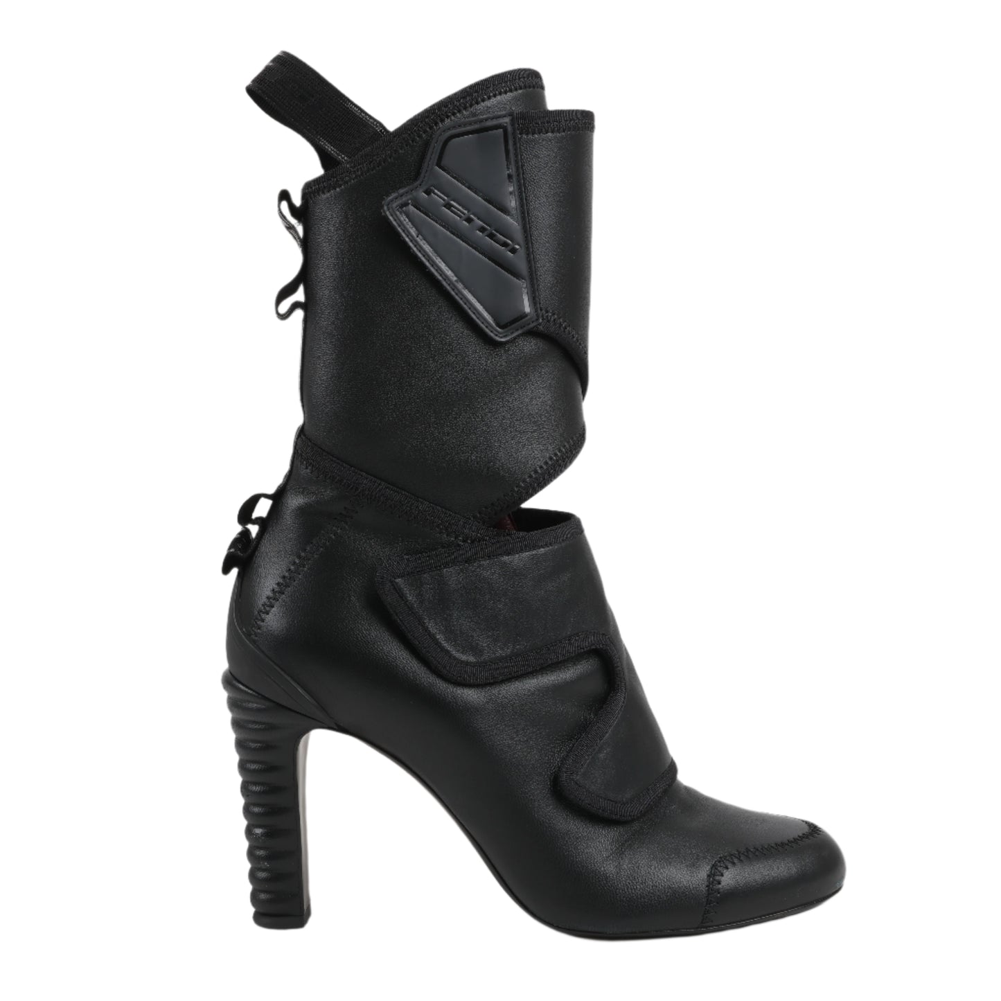 Fendi Lederstiefeletten in Schwarz, Größe 38 EU