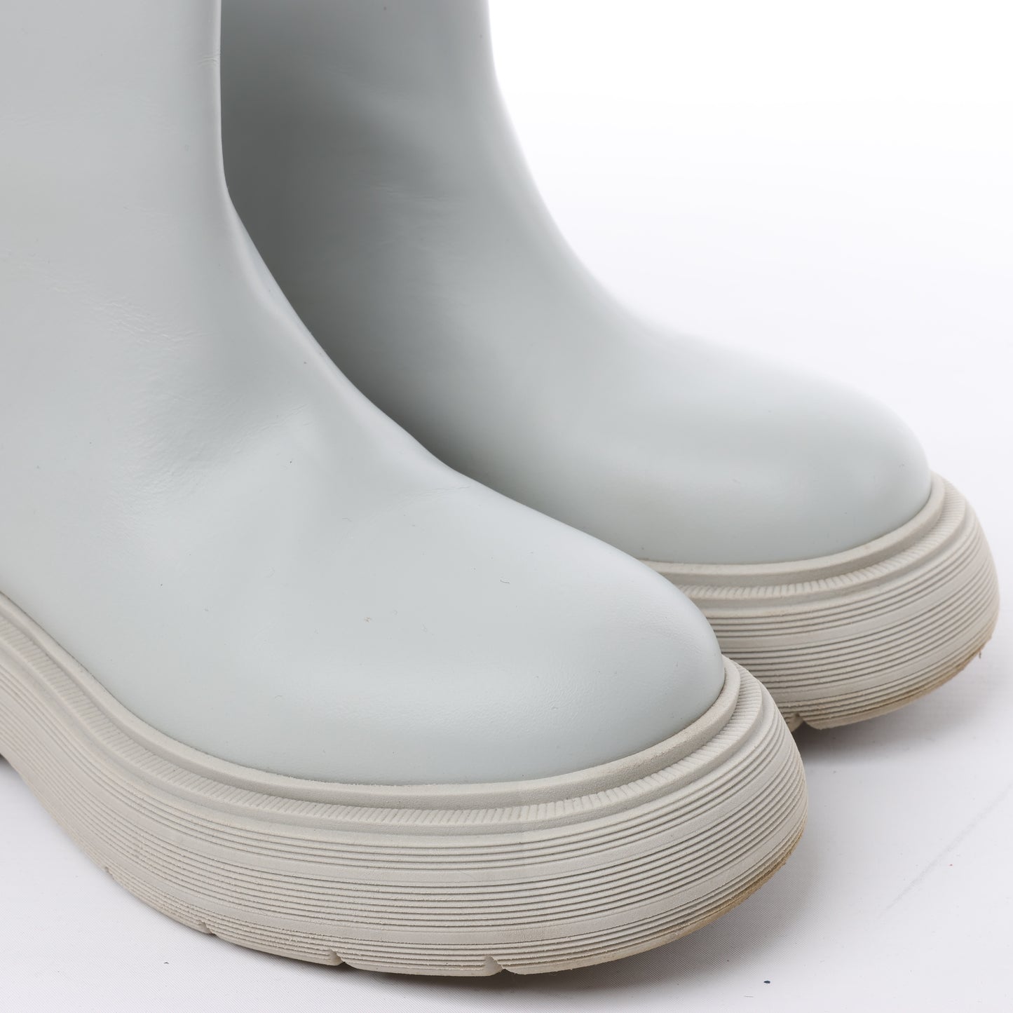 GIA BORGHINI Marte Chunky Lederstiefeletten in Grau, Größe 39 EU
