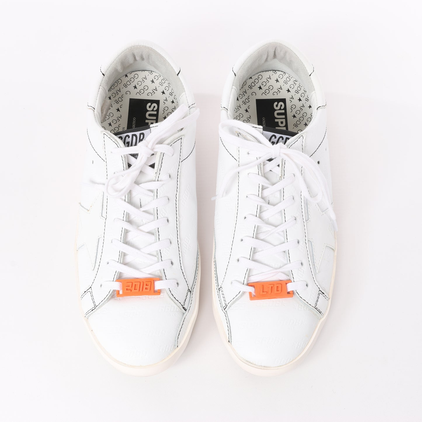 GOLDEN GOOSE Leather Sneakers in White SUPERSTAR, Size 40 EU