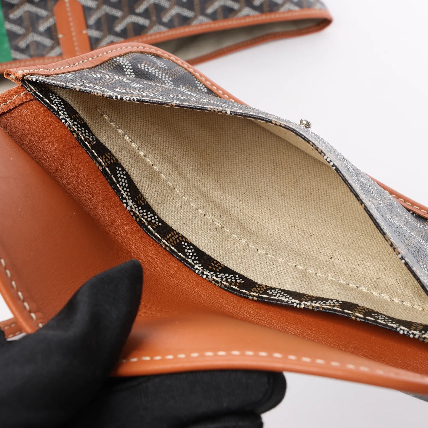 Goyard Saint Louis GM Schultertasche aus PVC und Leder in Braun