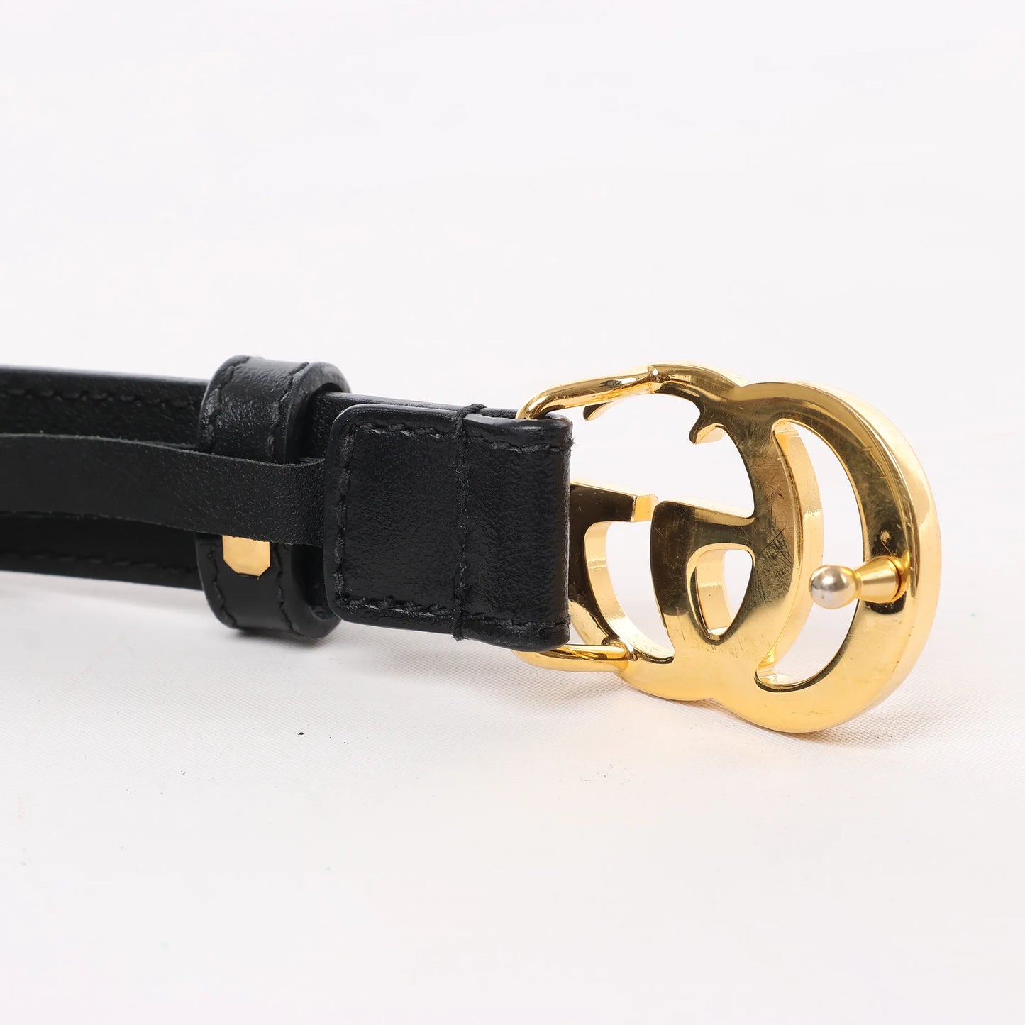 Gucci Double G Leather Belt 95 38 in Black
