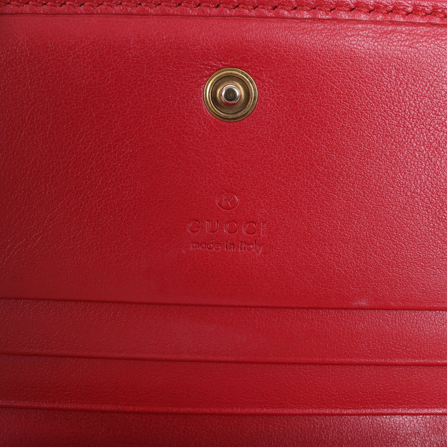 Gucci GG Marmont 466492 Kompakte Lederbrieftasche Rot