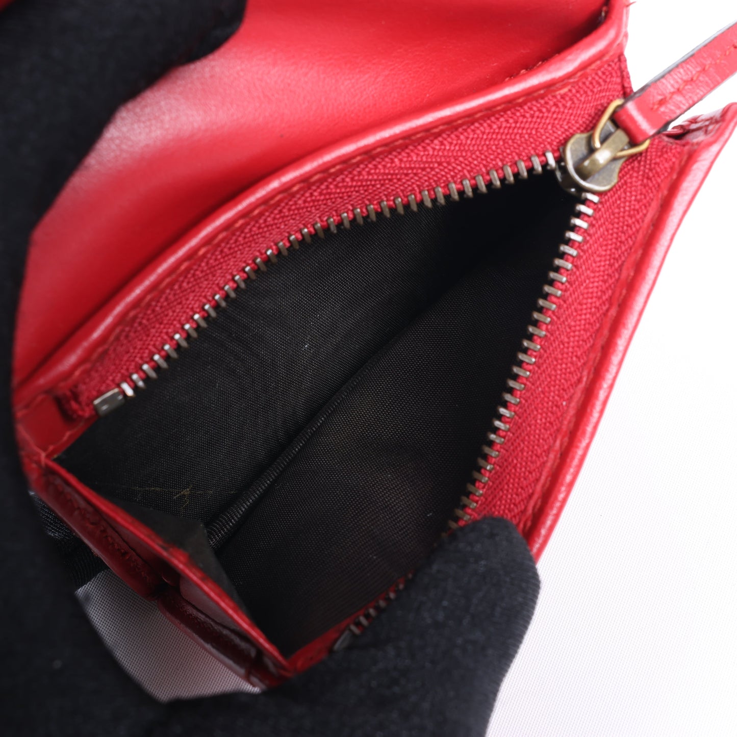 Gucci GG Marmont 466492 Kompakte Lederbrieftasche Rot