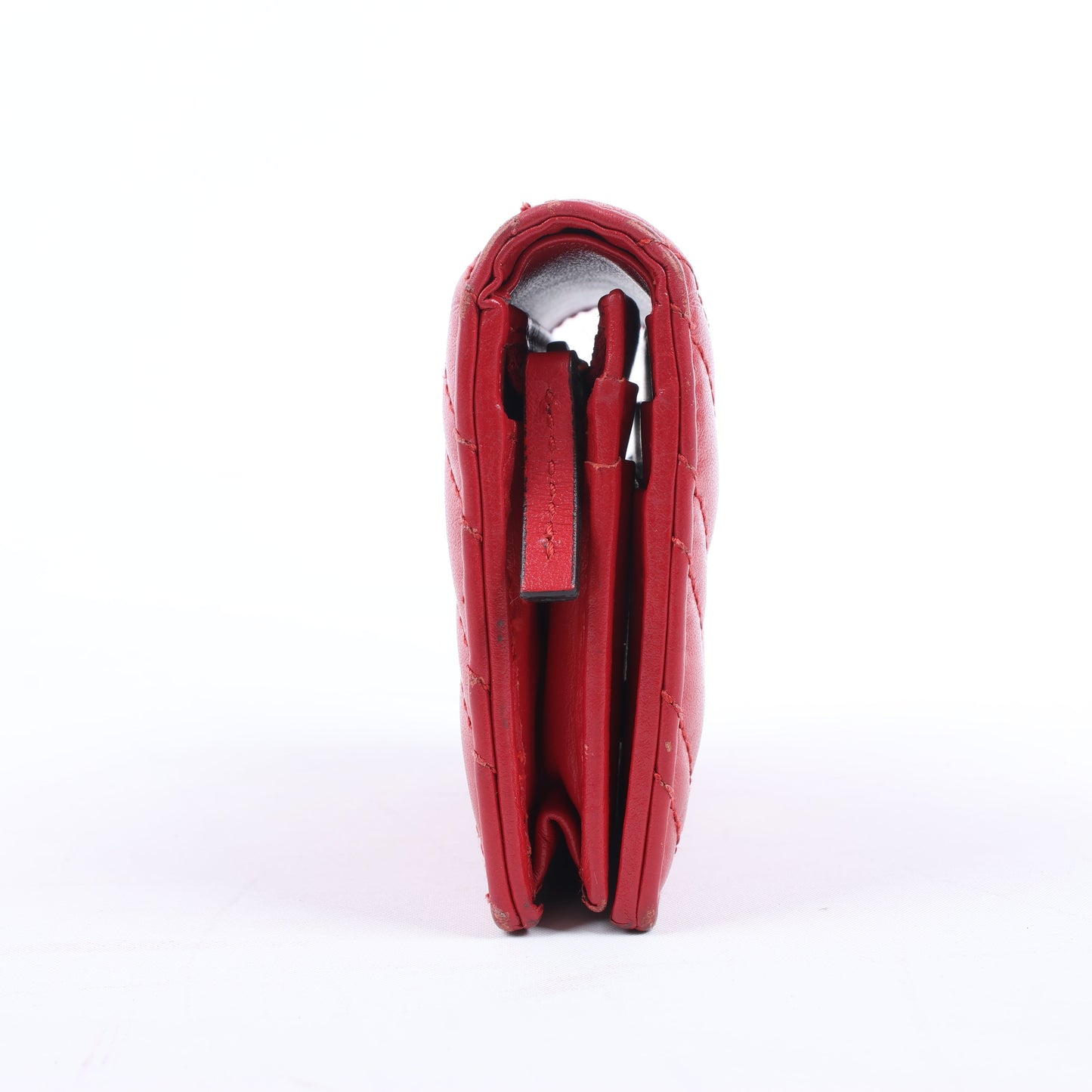 Gucci GG Marmont 466492 Kompakte Lederbrieftasche Rot