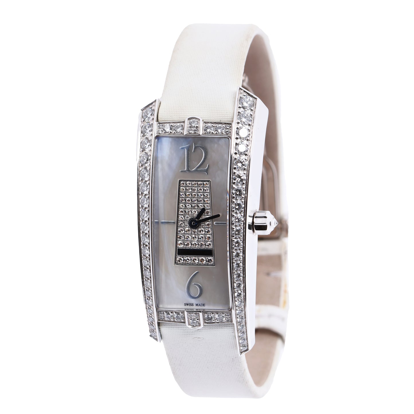 Harry Winston Avenue Traffic AVTQHM21WW002 Krokodilleder x WG QZ MOP Zifferblattuhr