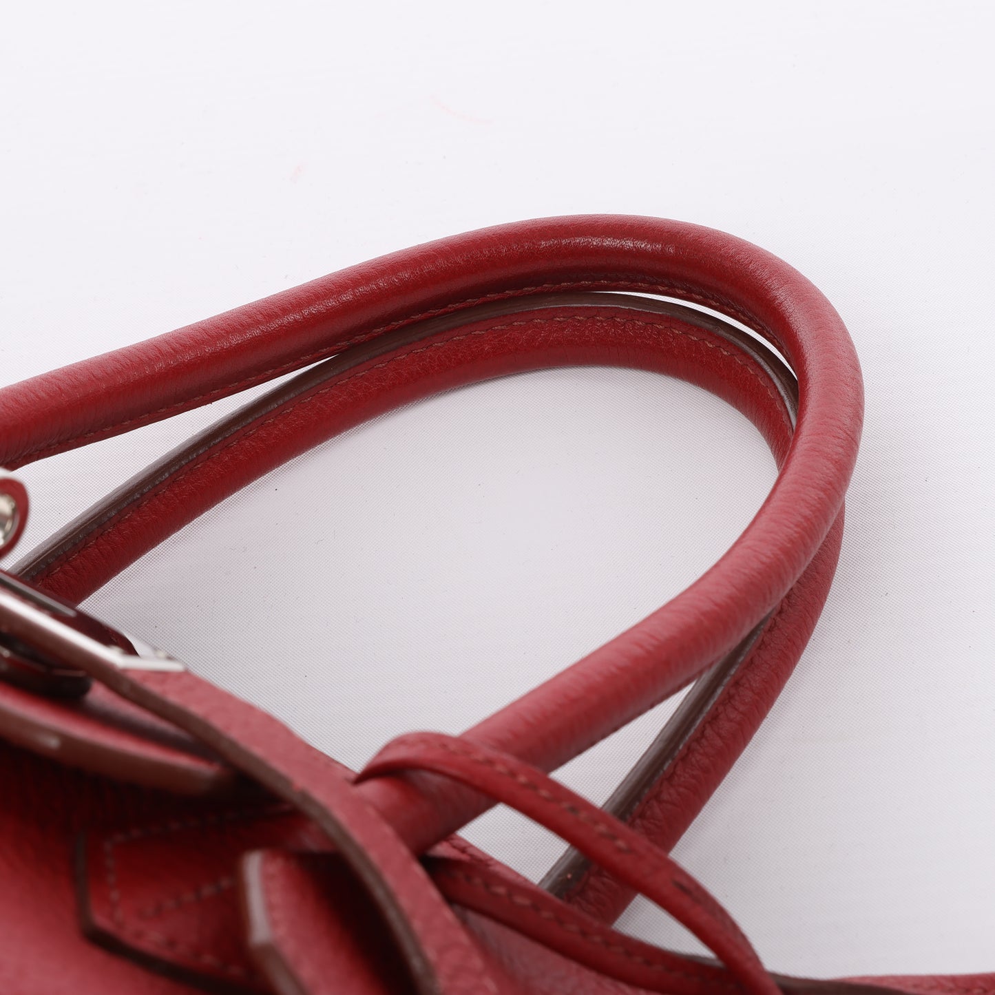 HERMES Birkin 35 Taurillon Clemence Rouge Garance Silberne Metallbeschläge □M: 2009