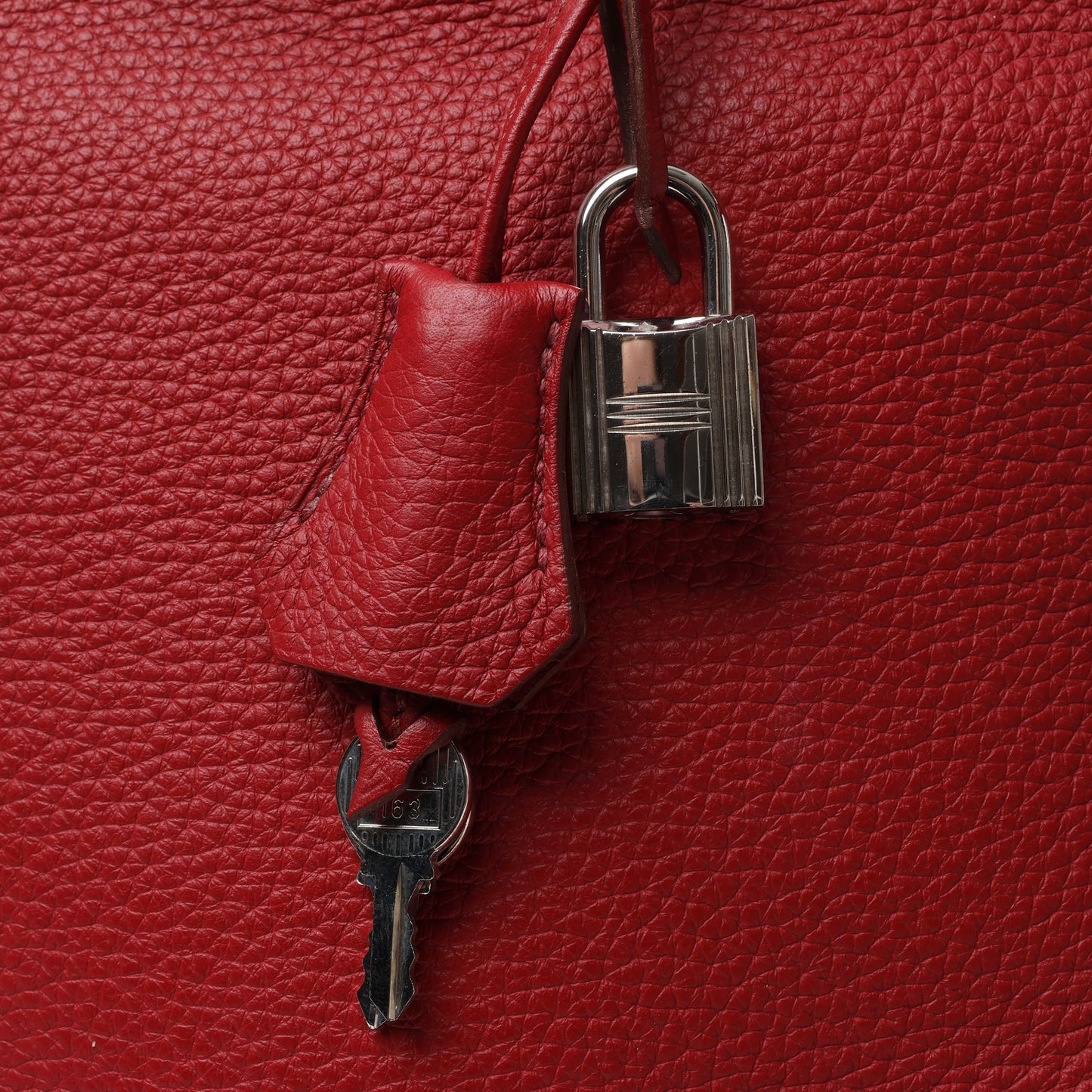 HERMES Birkin 35 Taurillon Clemence Rouge Garance Silberne Metallbeschläge □M: 2009