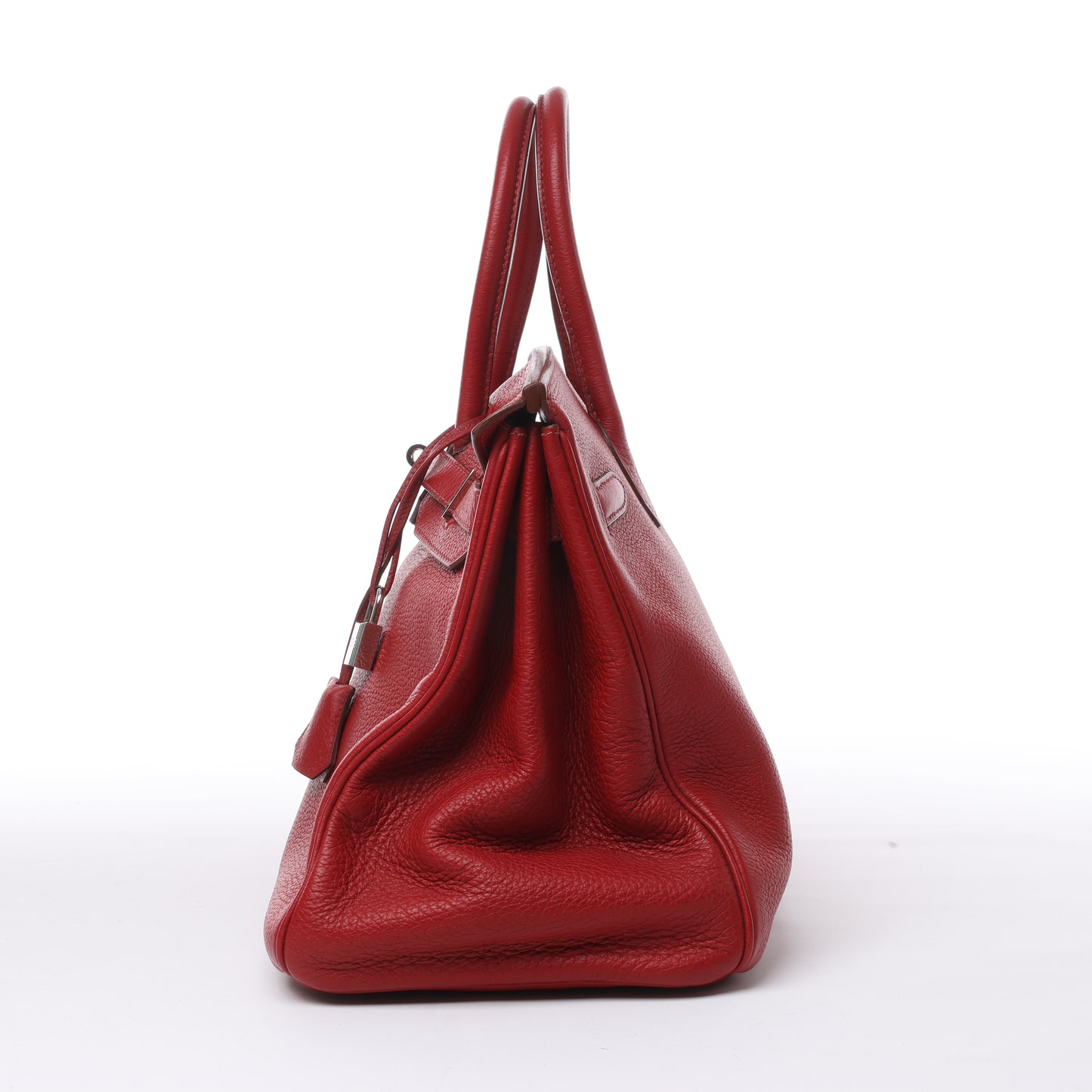 HERMES Birkin 35 Taurillon Clemence Rouge Garance Silberne Metallbeschläge □M: 2009