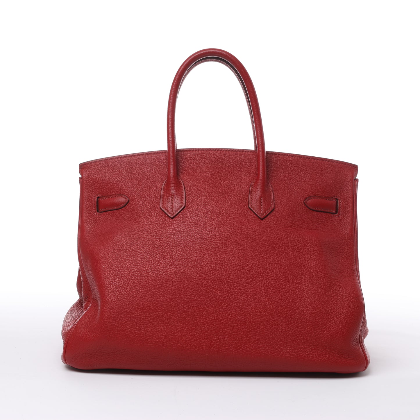 HERMES Birkin 35 Taurillon Clemence Rouge Garance Silberne Metallbeschläge □M: 2009