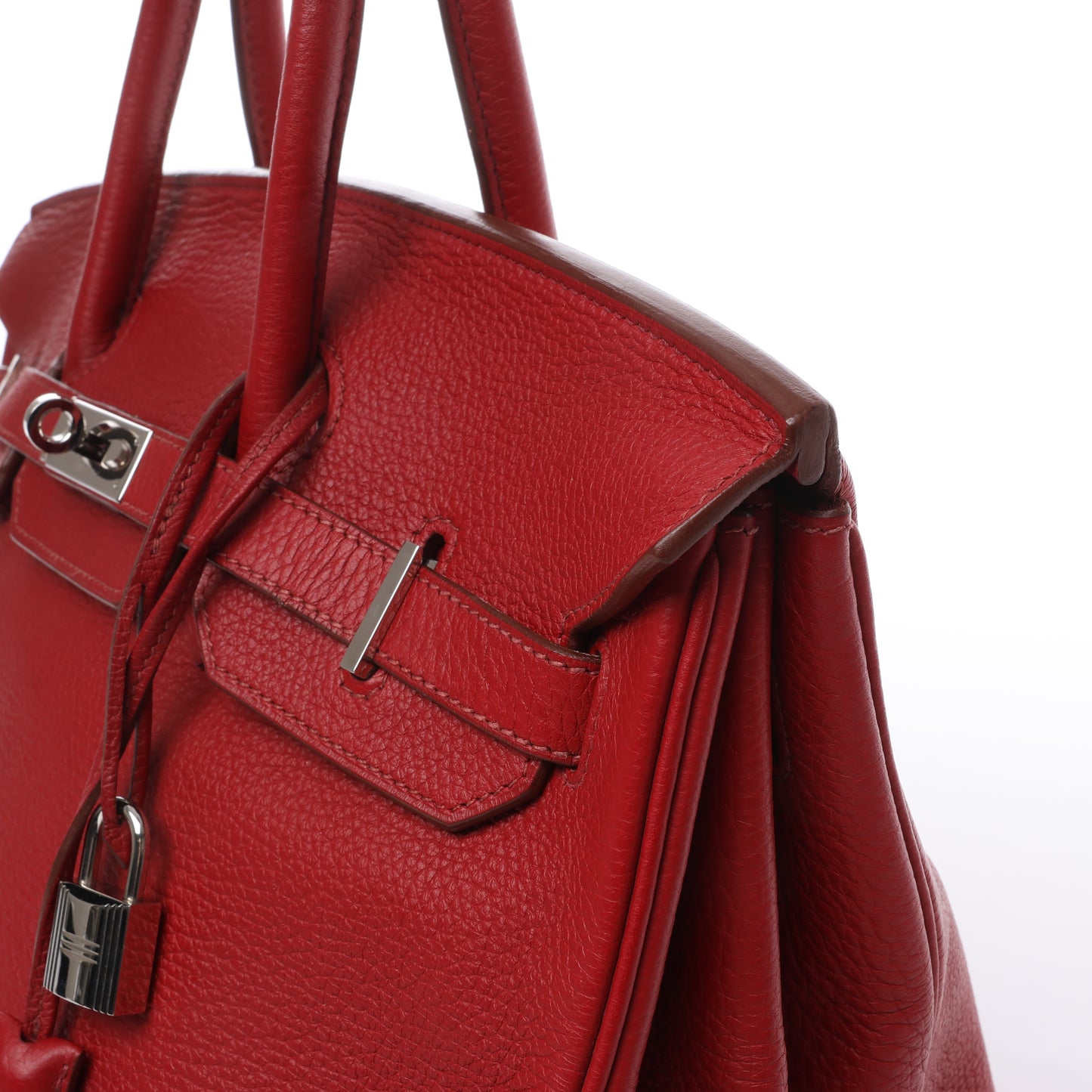 HERMES Birkin 35 Taurillon Clemence Rouge Garance Silberne Metallbeschläge □M: 2009