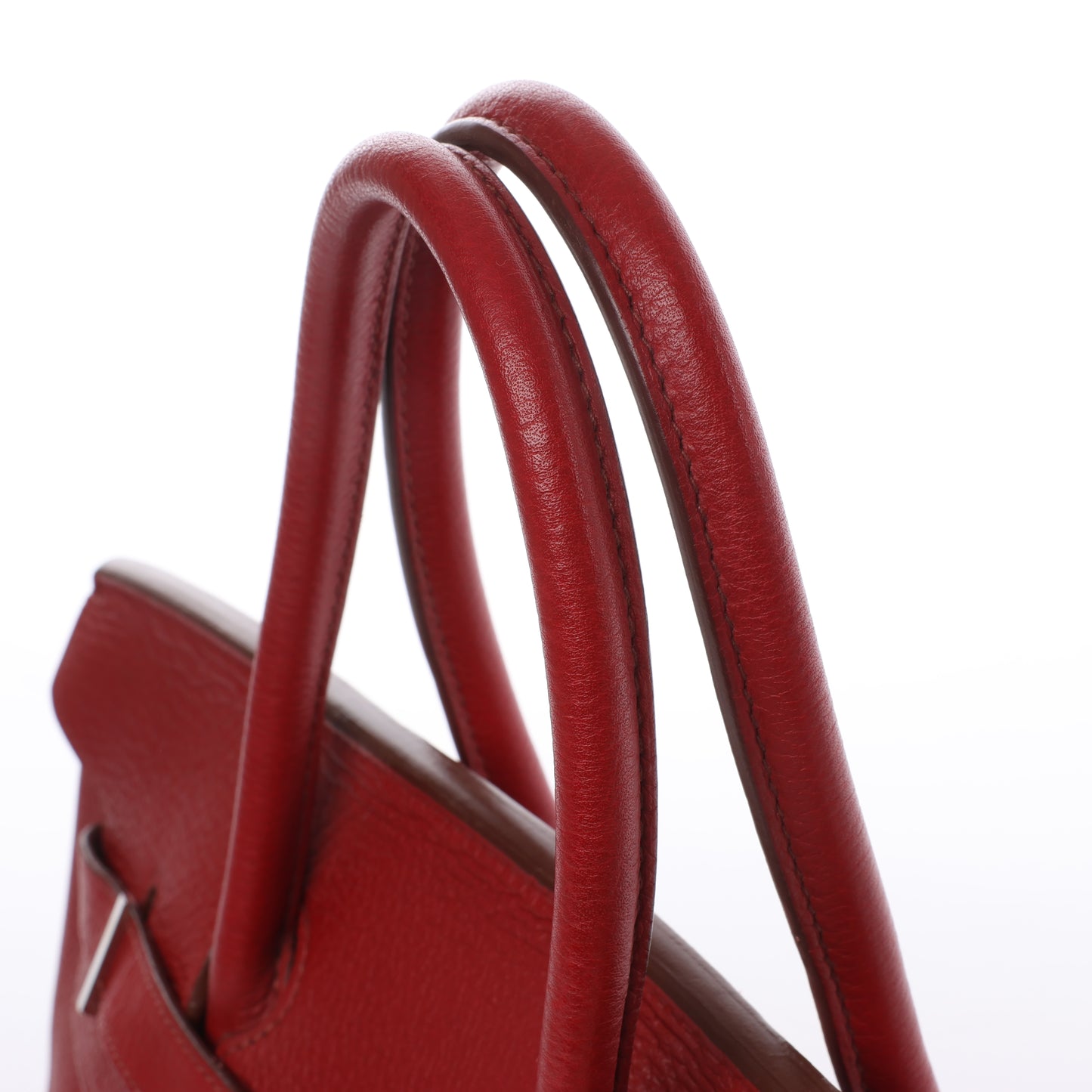HERMES Birkin 35 Taurillon Clemence Rouge Garance Silberne Metallbeschläge □M: 2009