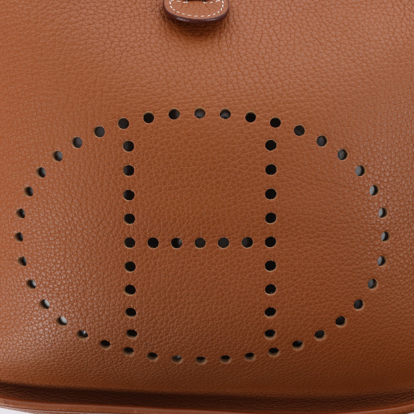 HERMES Evelyne 1 29 PM Taurillon Clemence Gold Silver Metal Fittings Shoulder Bag □J: 2006