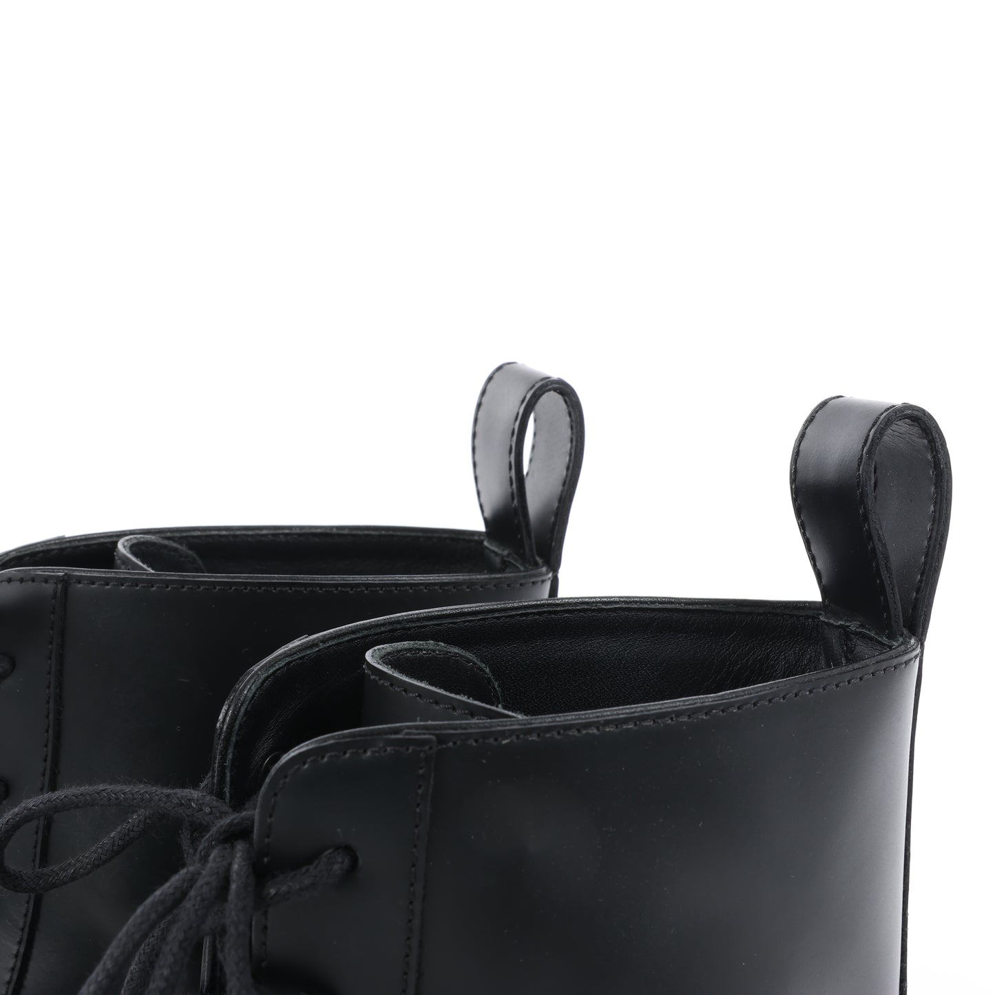 Hermes Funk Leather Ankle Boots Kelly Metal Fittings in Black, Size 38.5 EU