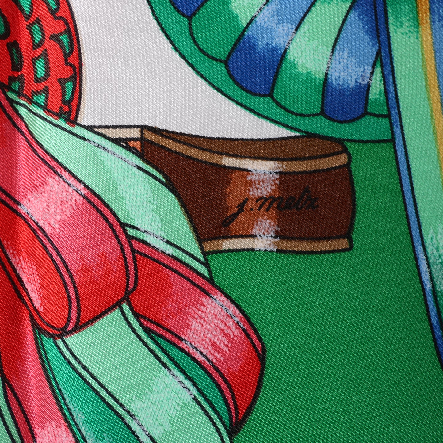 Hermès Carré 90 "Les Rubans du Cheval" 100% Silk Scarf in Green