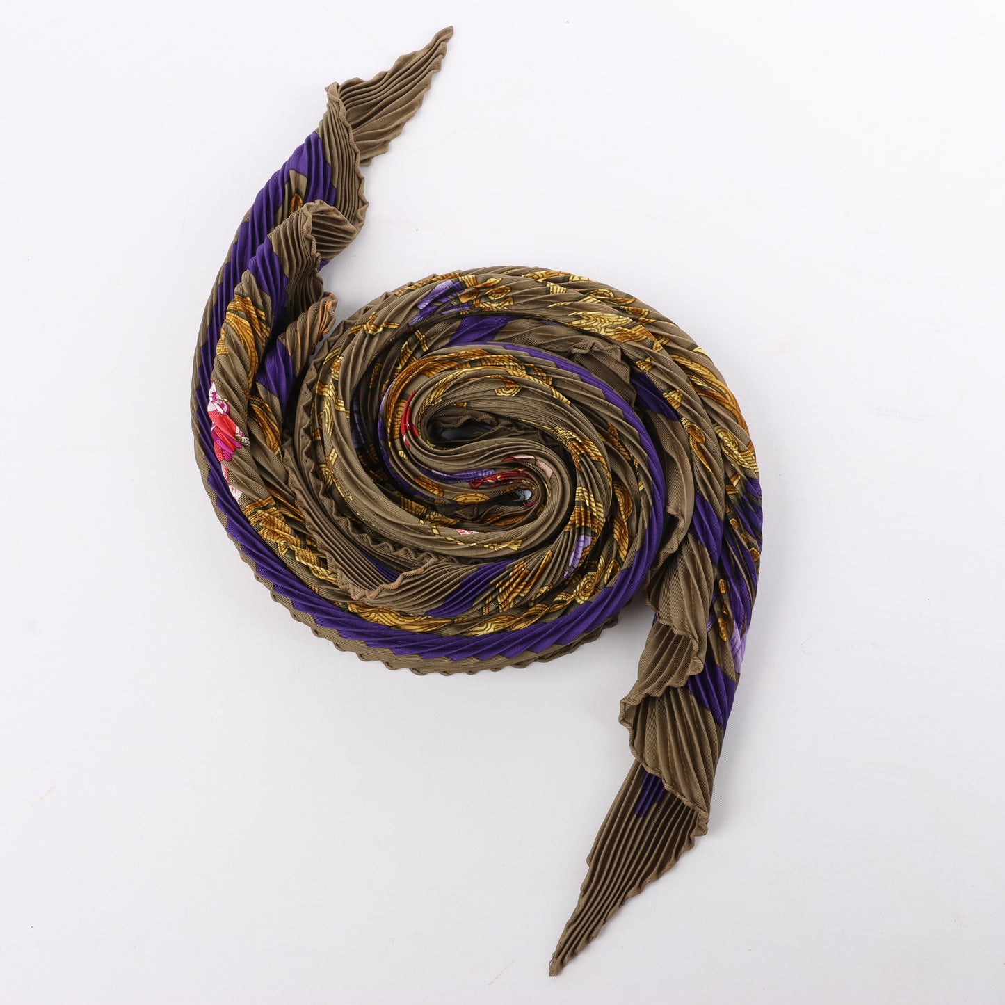 Hermès Carré 90 "Cheval Turc" 100% Silk Scarf in Khaki