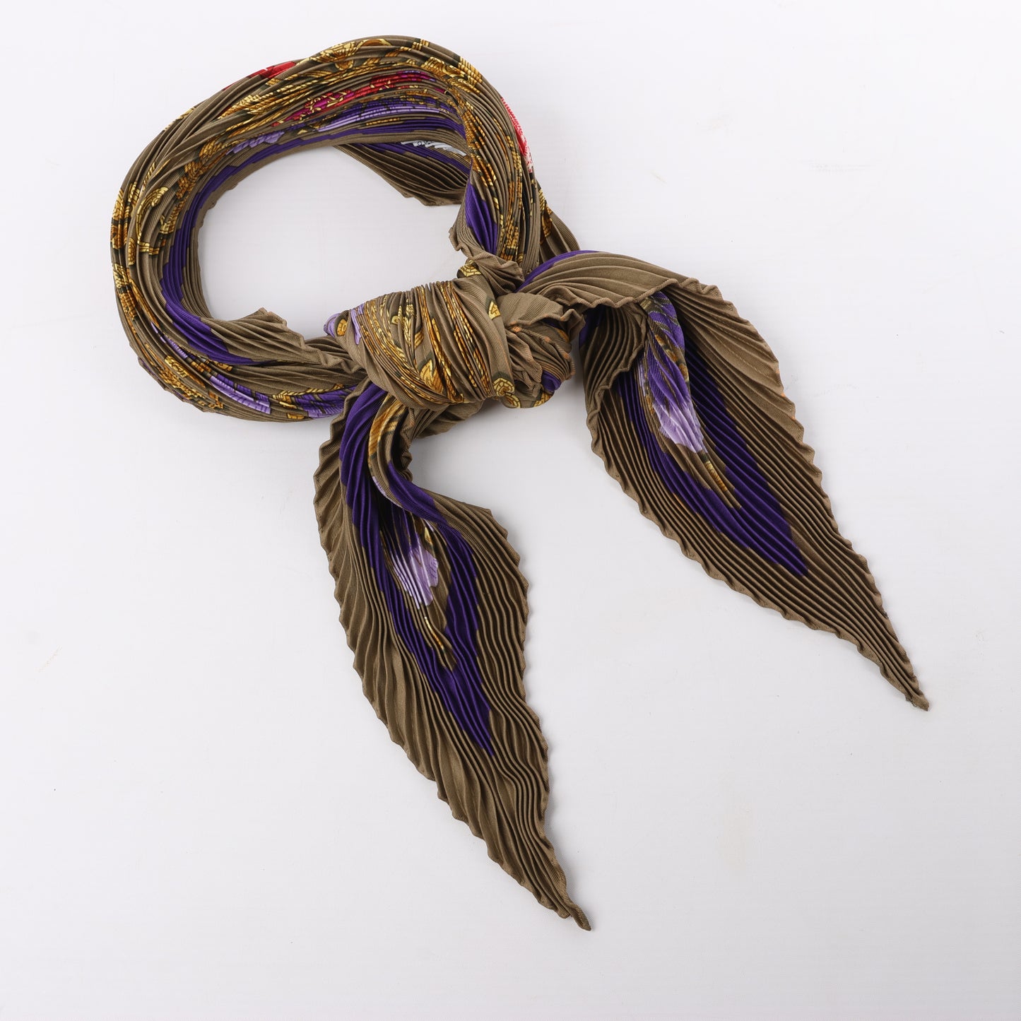 Hermès Carré 90 "Cheval Turc" 100% Silk Scarf in Khaki