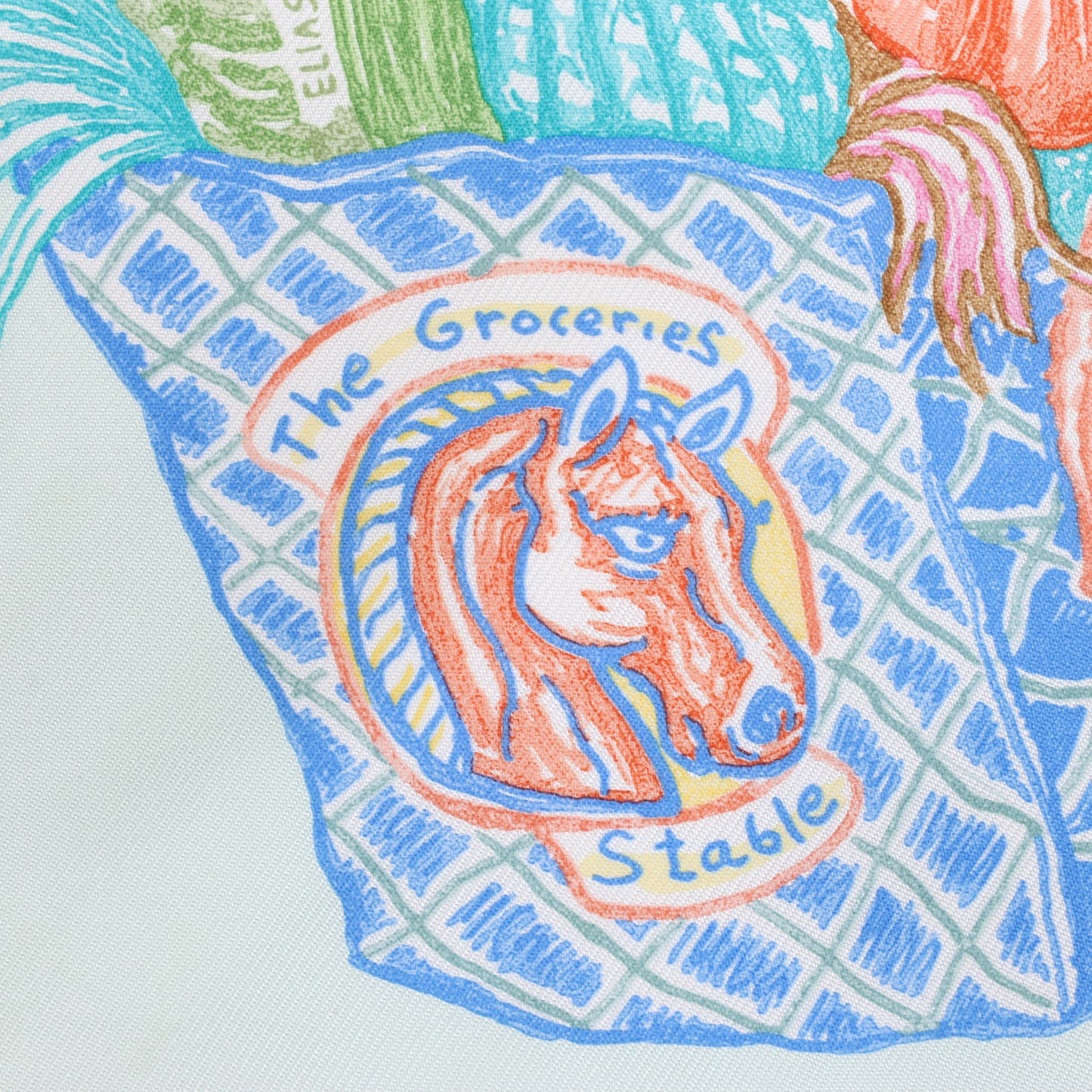 Hermès Carré 90 "Chevaloscope Neon" Seidentaschentuch in Grün