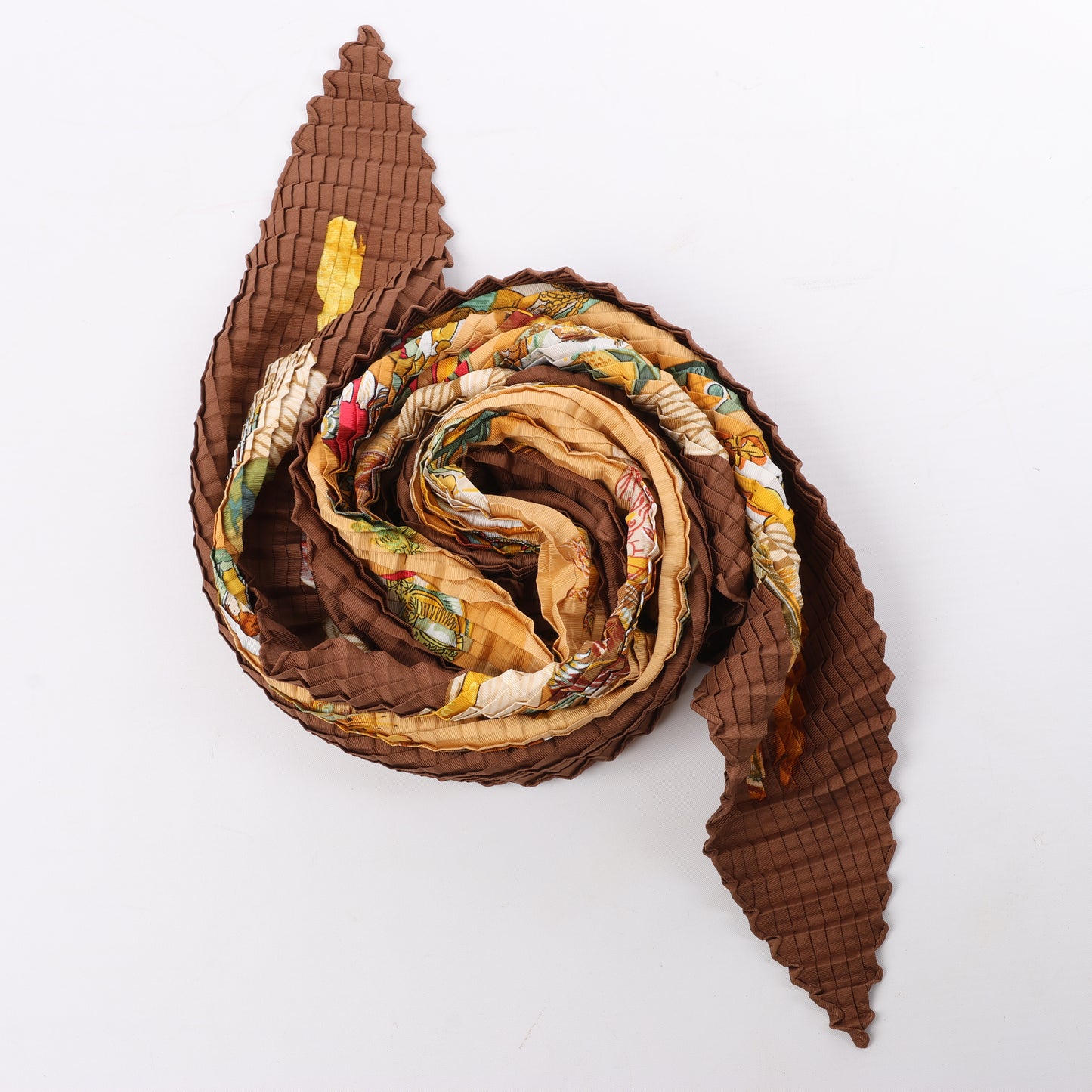 Hermès Carré 90 "Couvee D Hermes" 100% Silk Scarf in Brown
