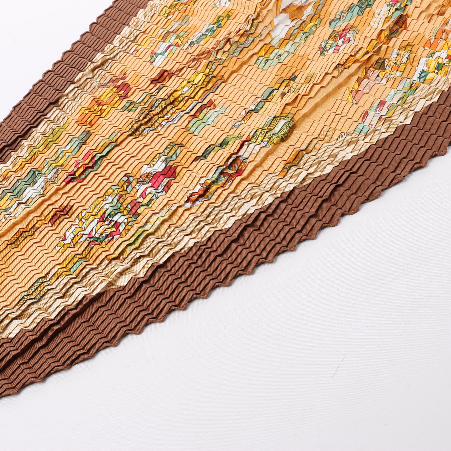 Hermès Carré 90 "Couvee D Hermes" 100% Silk Scarf in Brown