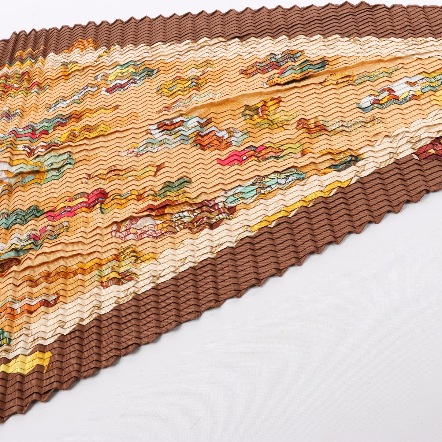 Hermès Carré 90 "Couvee D Hermes" 100% Silk Scarf in Brown