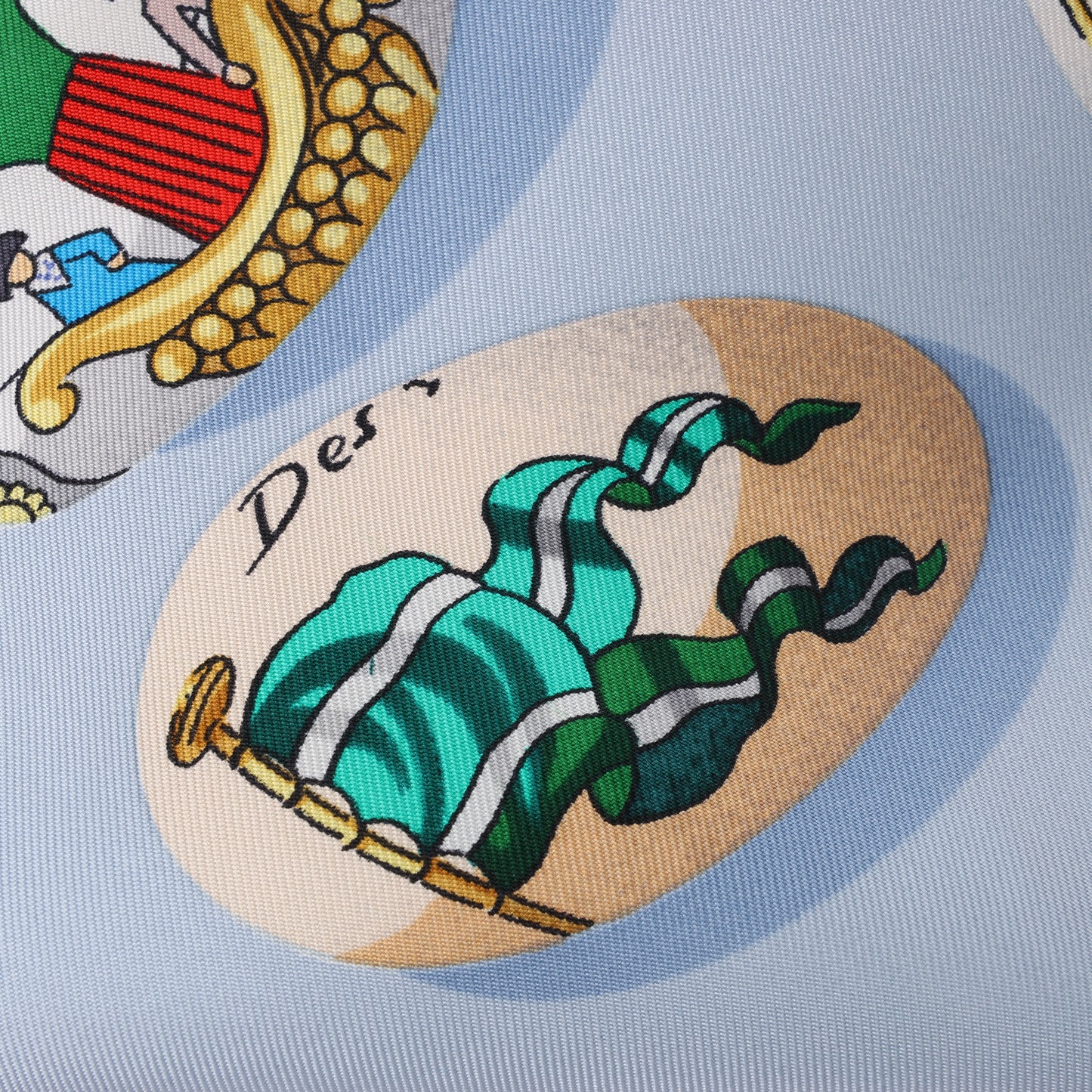 Hermès Carré 90 "Couvee d'Hermes" 100% Silk Scarf in Pink x Blue