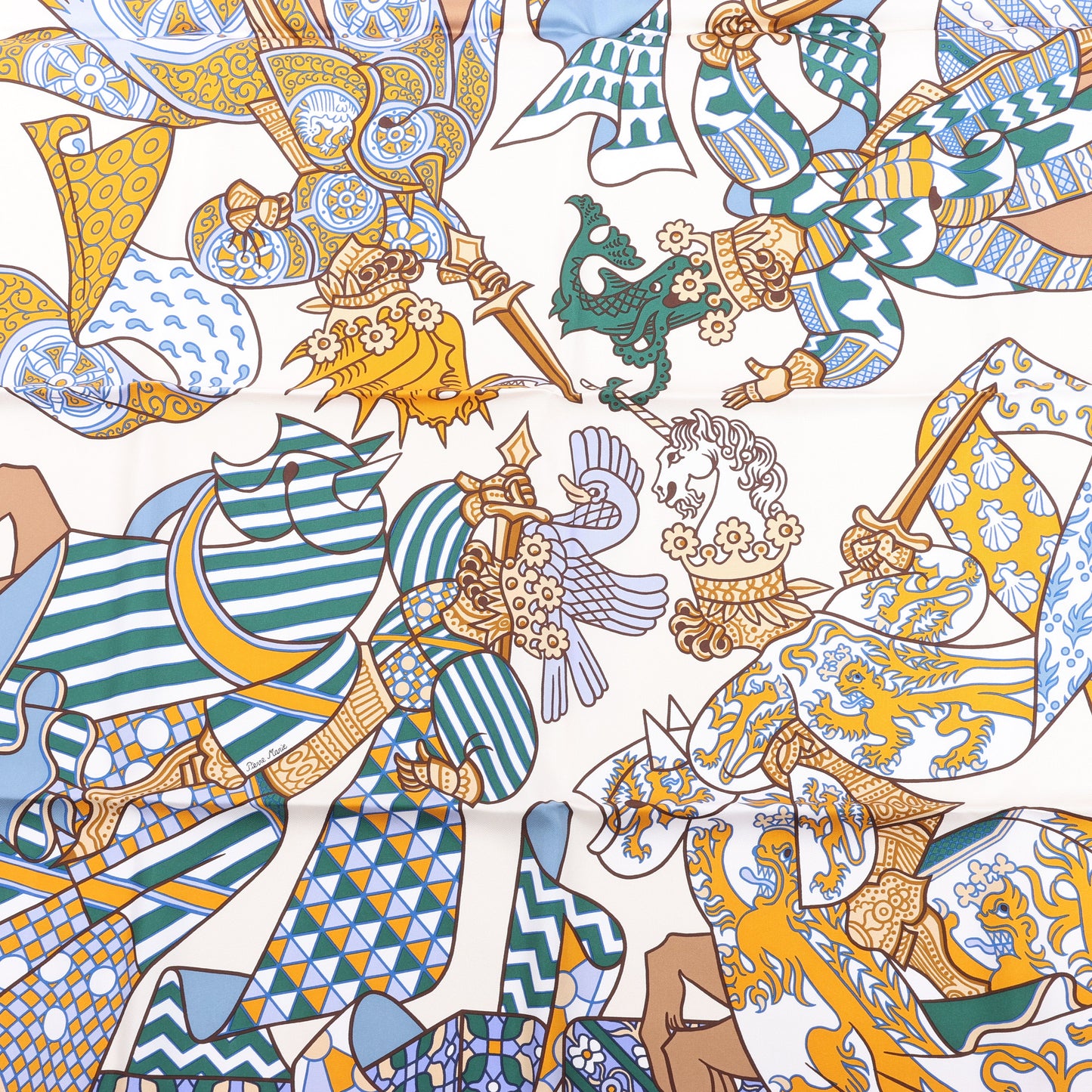 Hermès Carré 90 "DUELS ONIRIQUES" 100% Silk Scarf in Multicolor