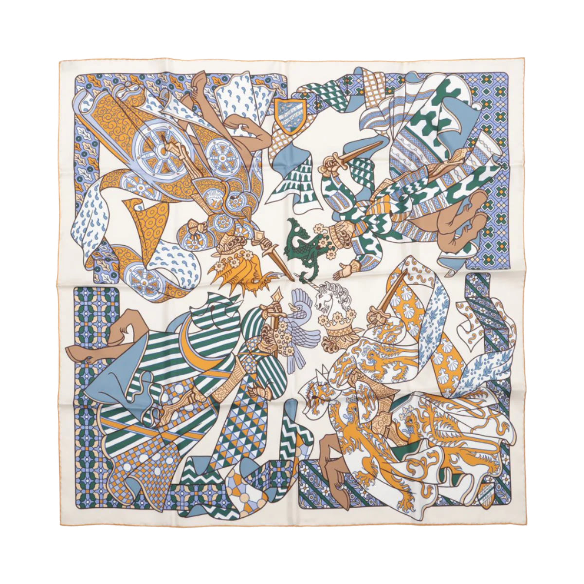 Hermès Carré 90 "DUELS ONIRIQUES" 100% Silk Scarf in Multicolor
