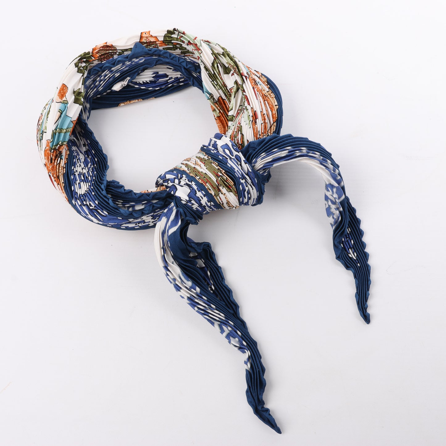Hermès Carré 90 "EARLY AMERICA" 100% Silk Scarf in Navy
