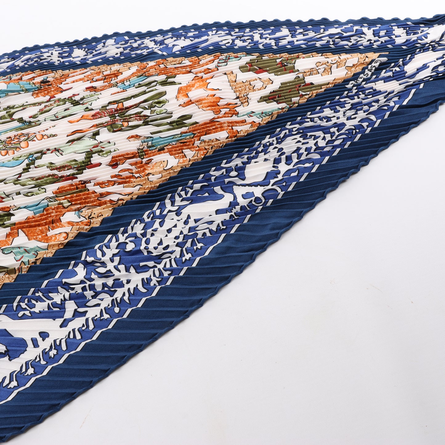 Hermès Carré 90 "EARLY AMERICA" 100% Silk Scarf in Navy