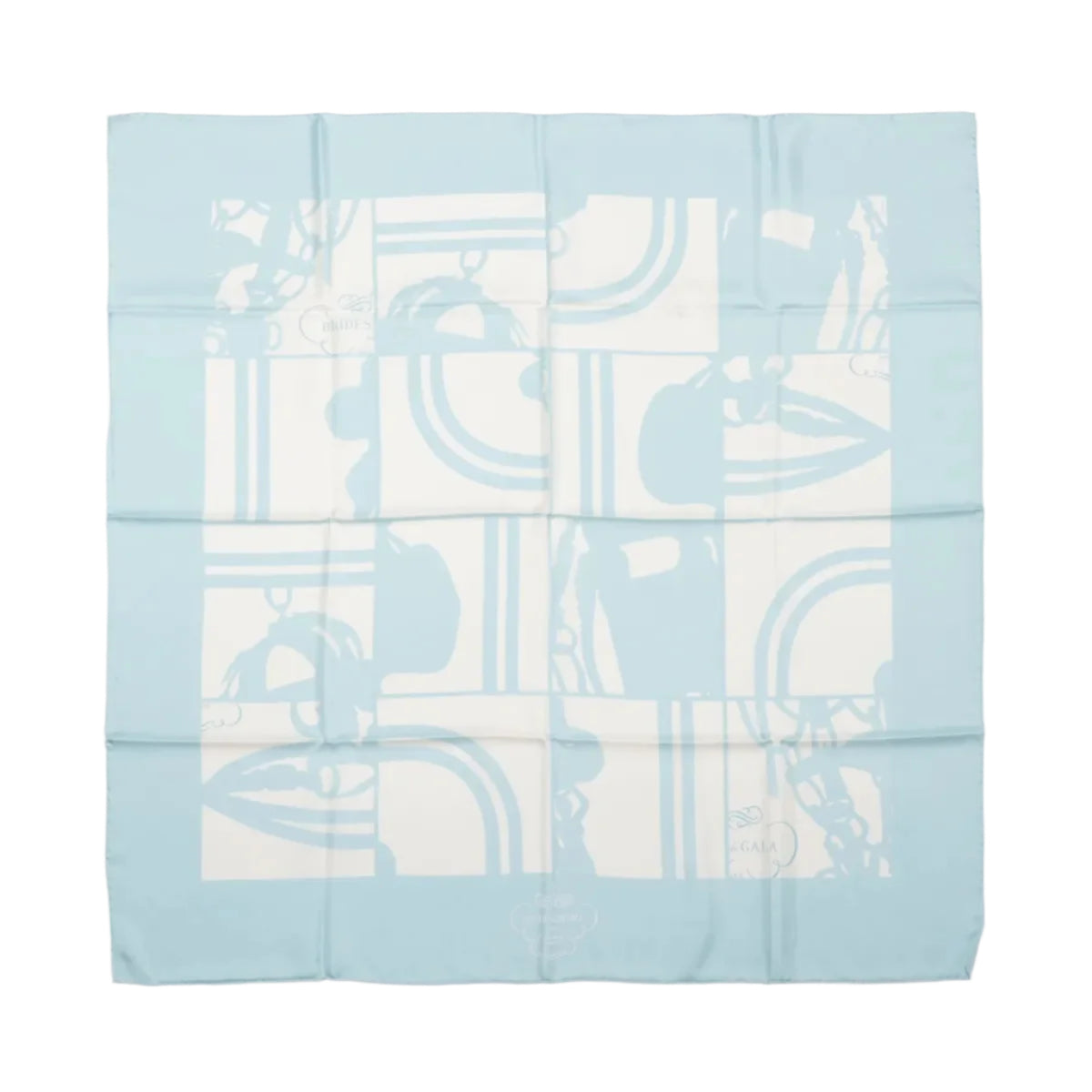 Hermès Carré 90 „EN DESORDRE“ Schal aus 100 % Seide in Blau