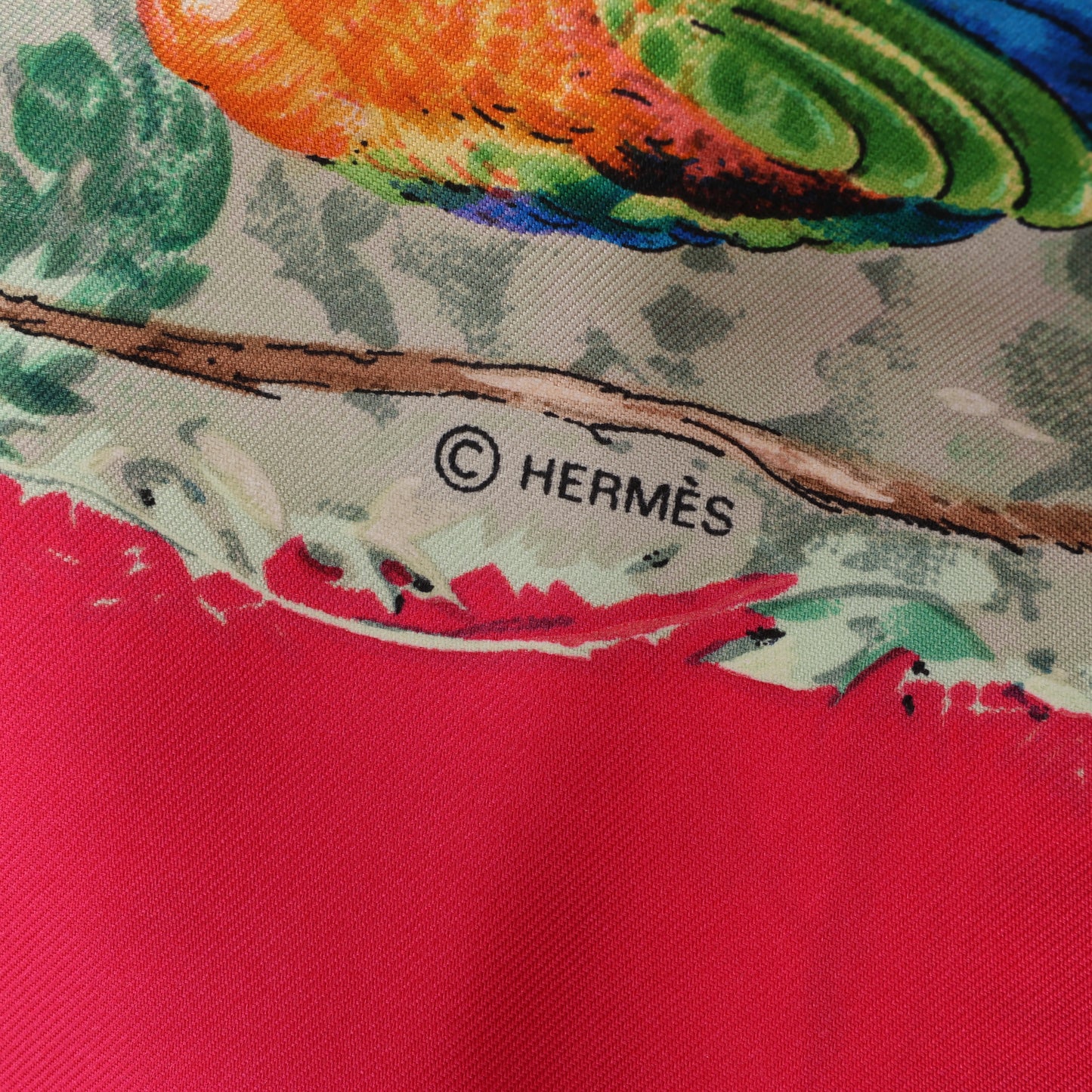 Hermès Carré 90 "EQUATEUR" 100% Silk Scarf in Pink