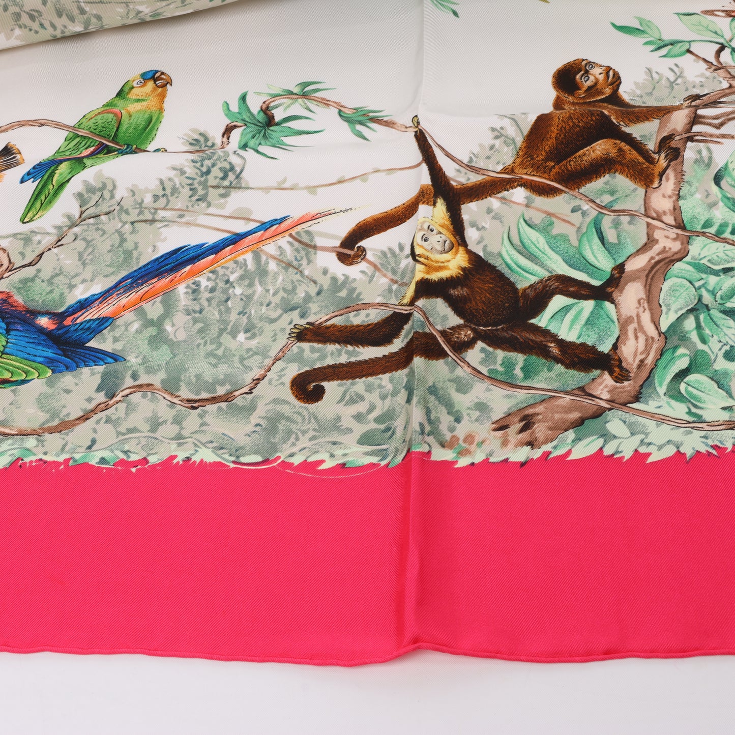 Hermès Carré 90 "EQUATEUR" 100% Silk Scarf in Pink