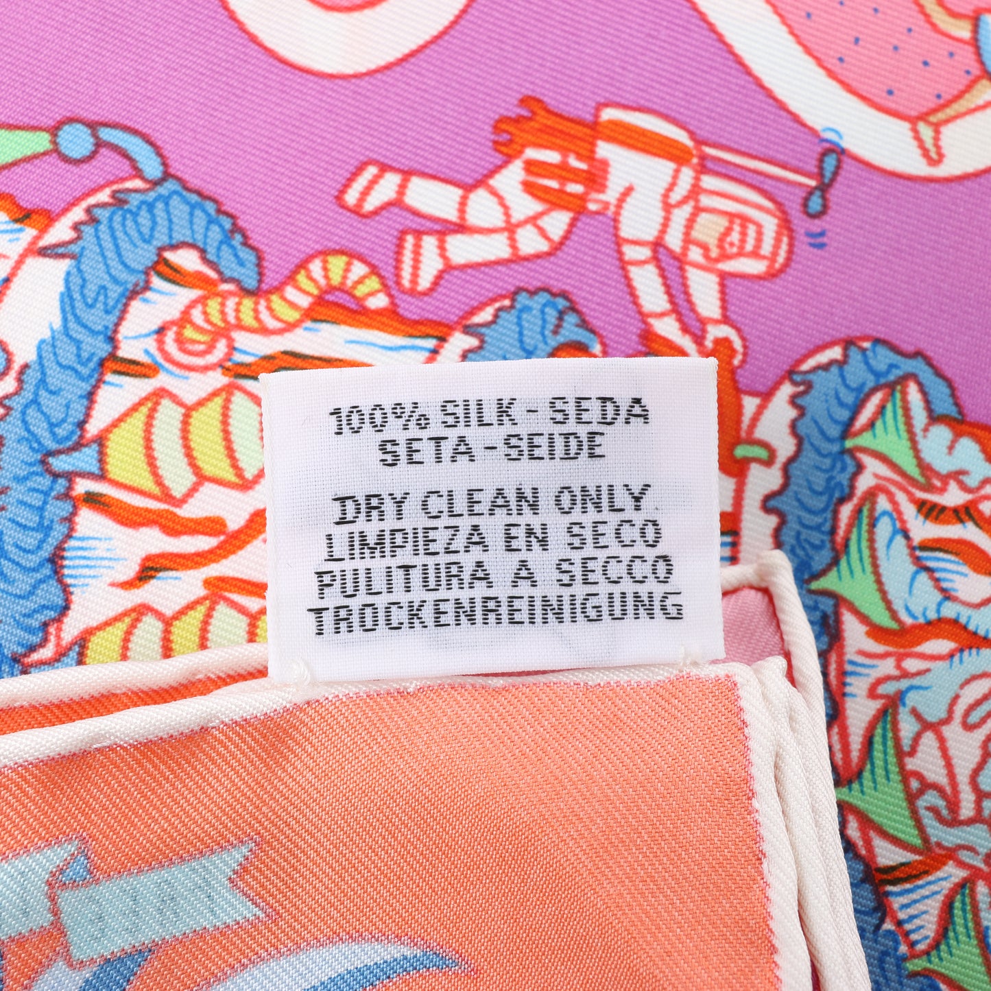 Hermès Carré 90 "Exposition Universelle" 100% Silk Scarf in Pink