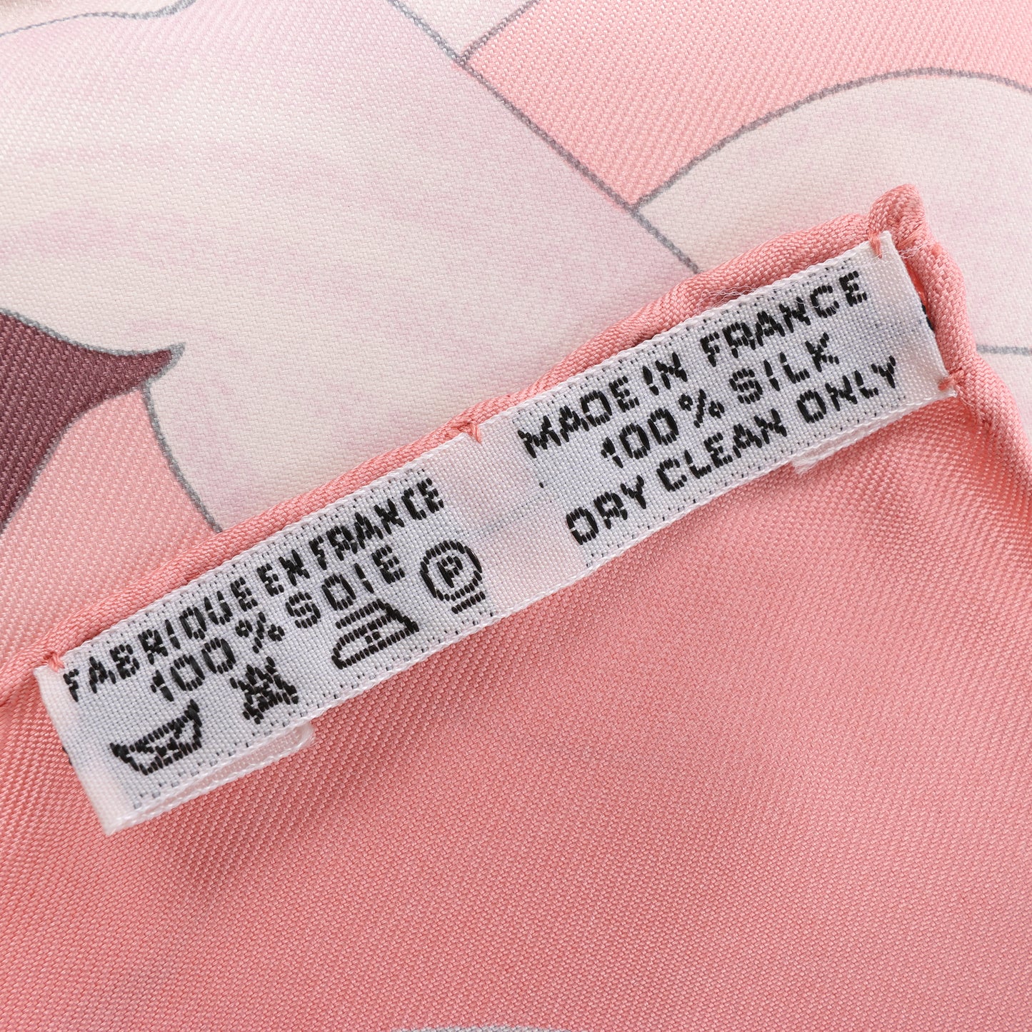 Hermès Carré 90 " Flora Graeca" 100% Silk Scarf in Pink