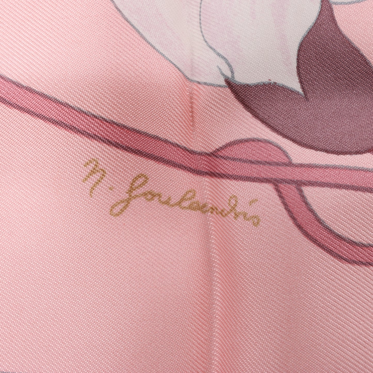 Hermès Carré 90 " Flora Graeca" 100% Silk Scarf in Pink