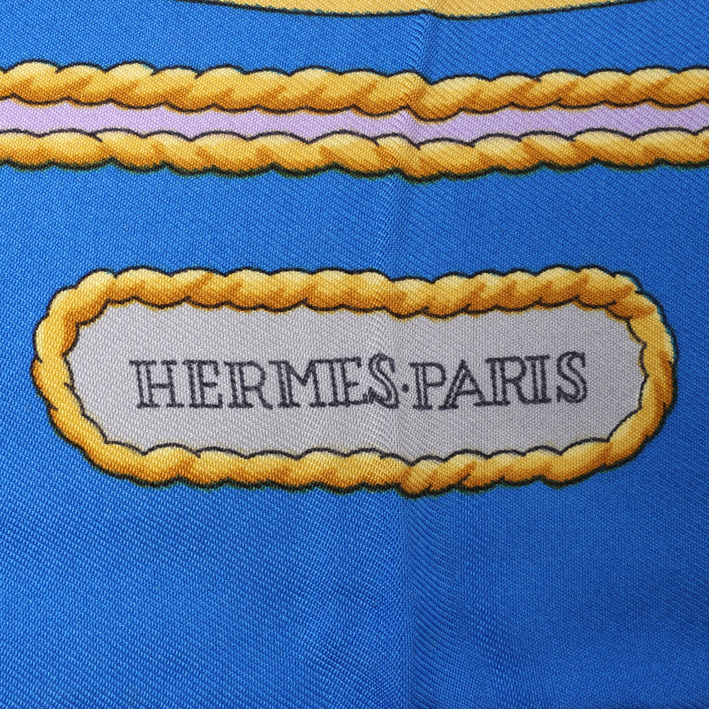Hermès Carré 90 "HOMMAGE A CHARLES GARNIER" 100% Silk Scarf in Blue