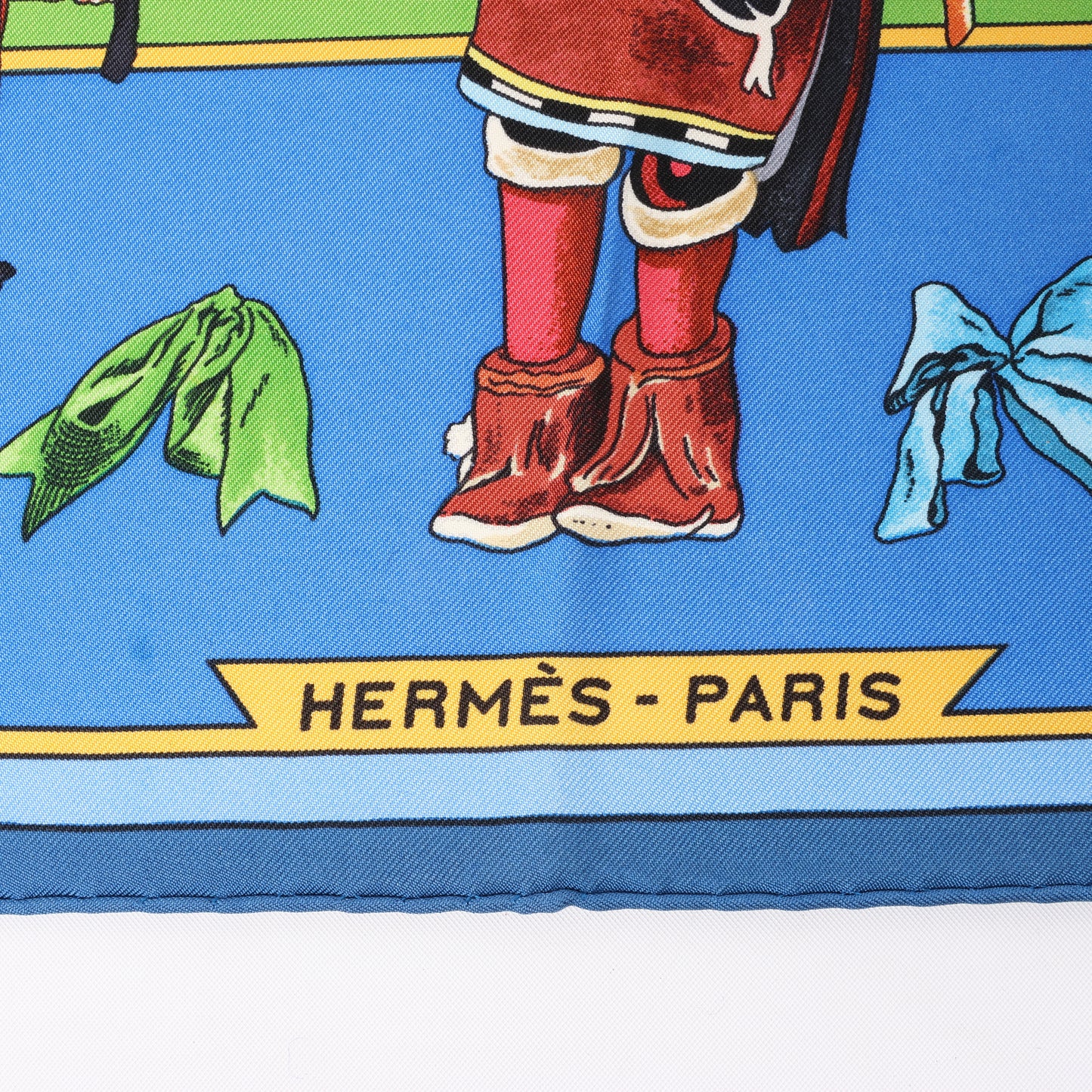 Hermès Carré 90 "Kachinas" 100% Silk Scarf in Blue