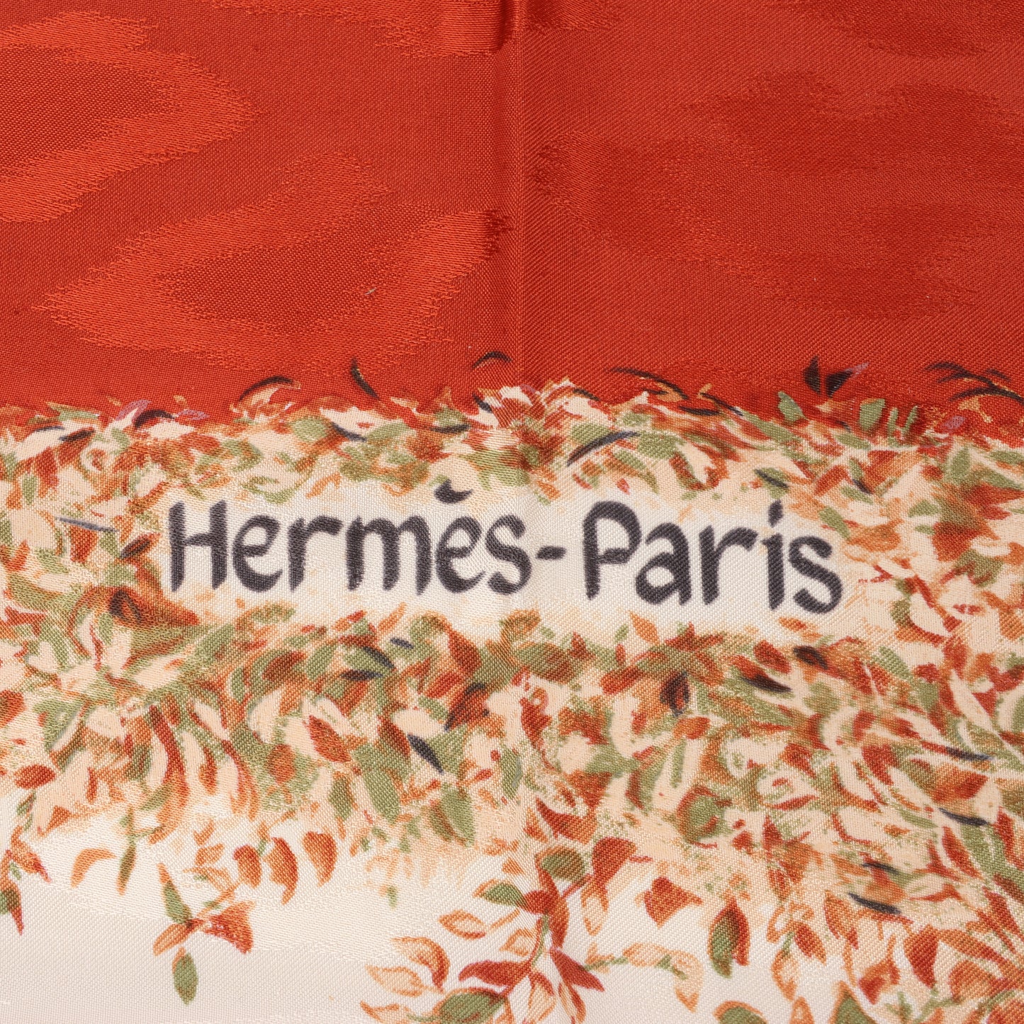 Hermès Carré 90 "Kenya" 100% Silk Scarf in Brown x Red