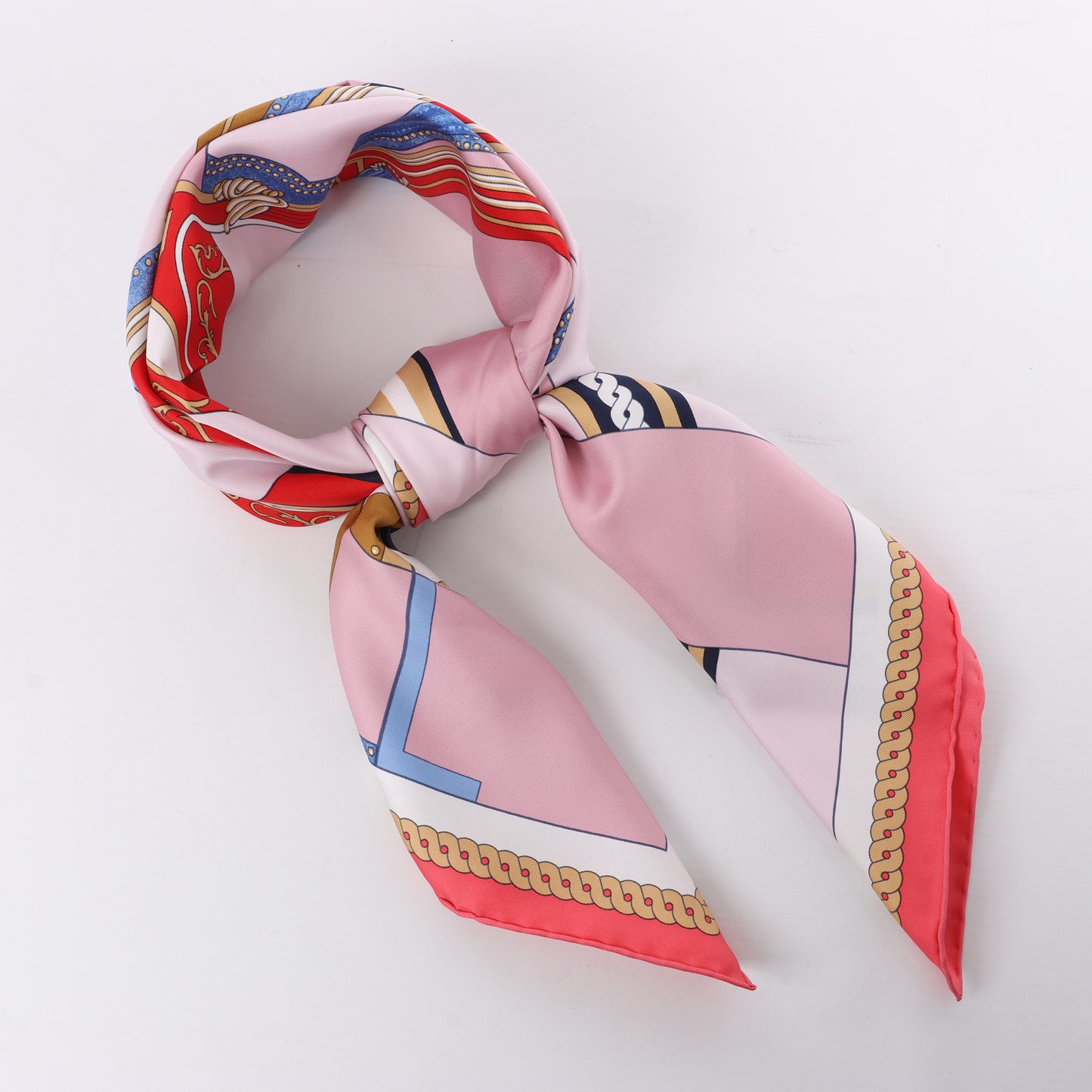 Hermès Carré 90 "LA BERLINE BAYADERE" 100% Silk Scarf in Pink