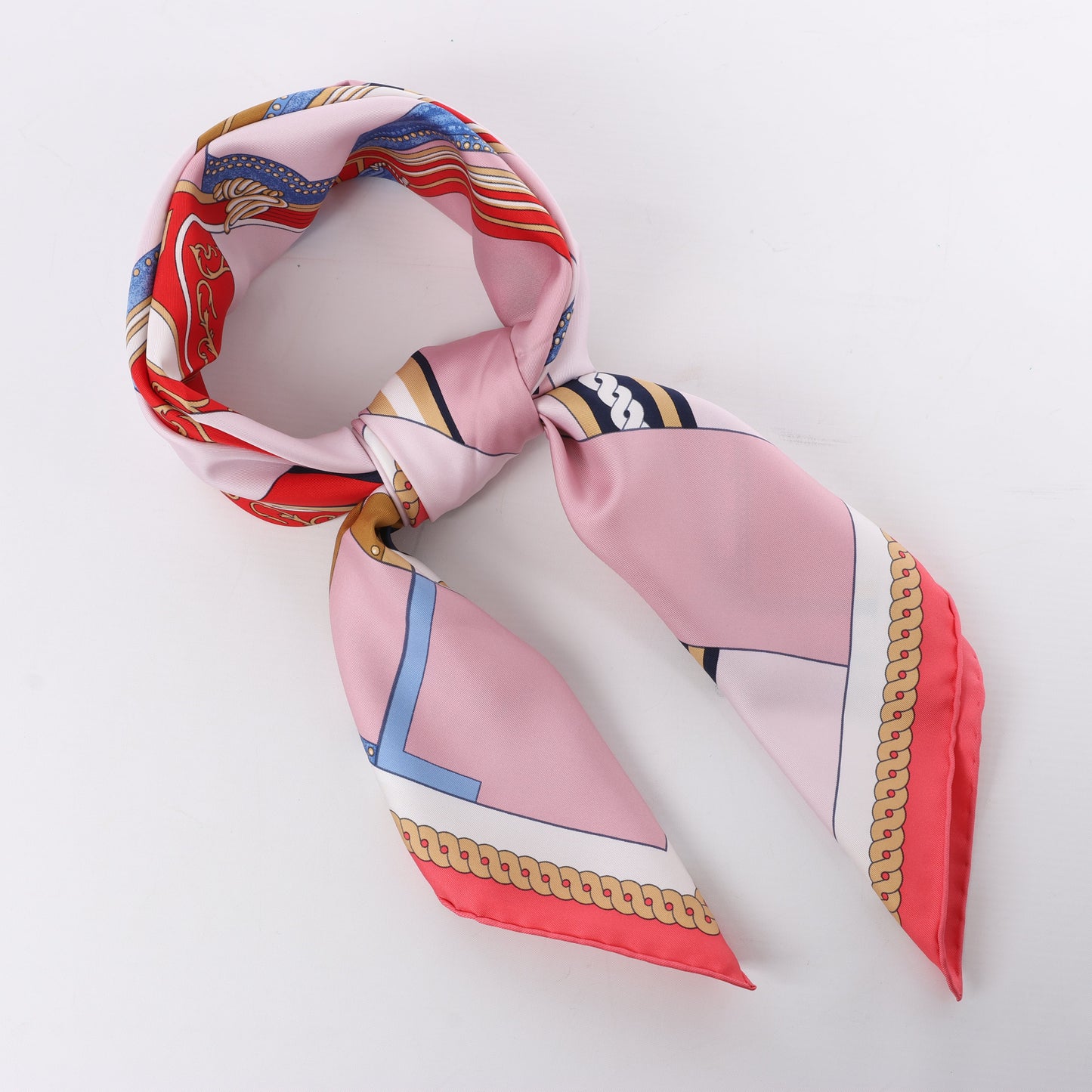 Hermès Carré 90 „LA BERLINE BAYADERE“ Schal aus 100 % Seide in Rosa