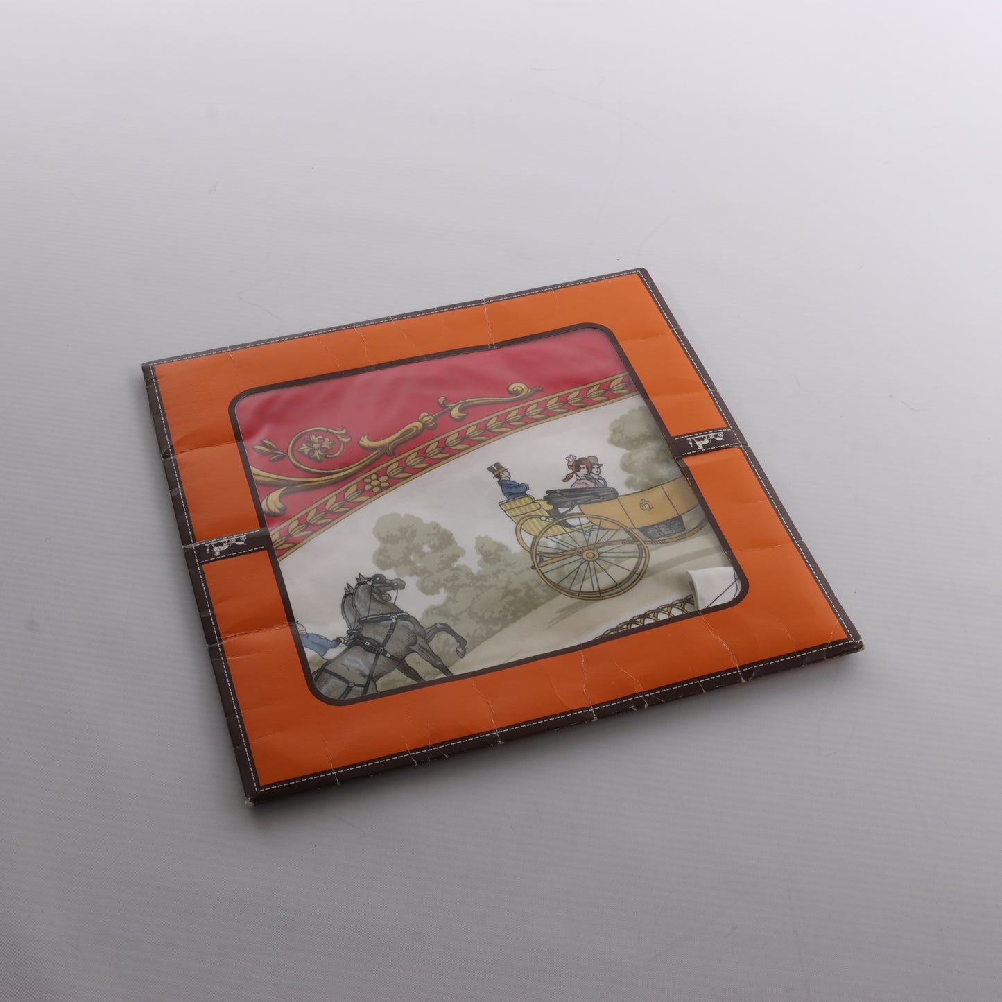 Hermès Carré 90 "LA PROMENADE DE LONGCHAMPS" 100% Silk Scarf in Red