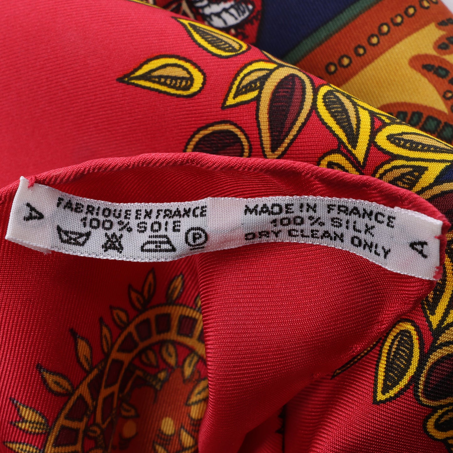 Hermès Carré 90 "LE PARADIS DU ROY" 100% Soie Foulard en Rouge