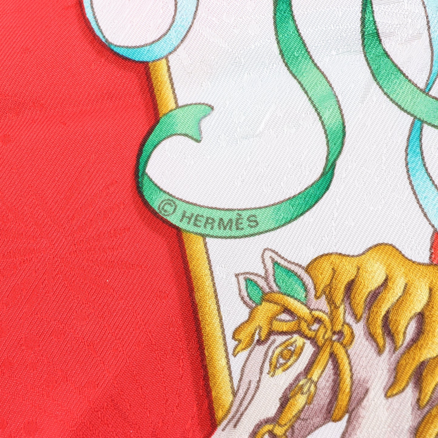 Hermès Carré 90 „LUNAPARK“ 100% Seidenschal in Rot
