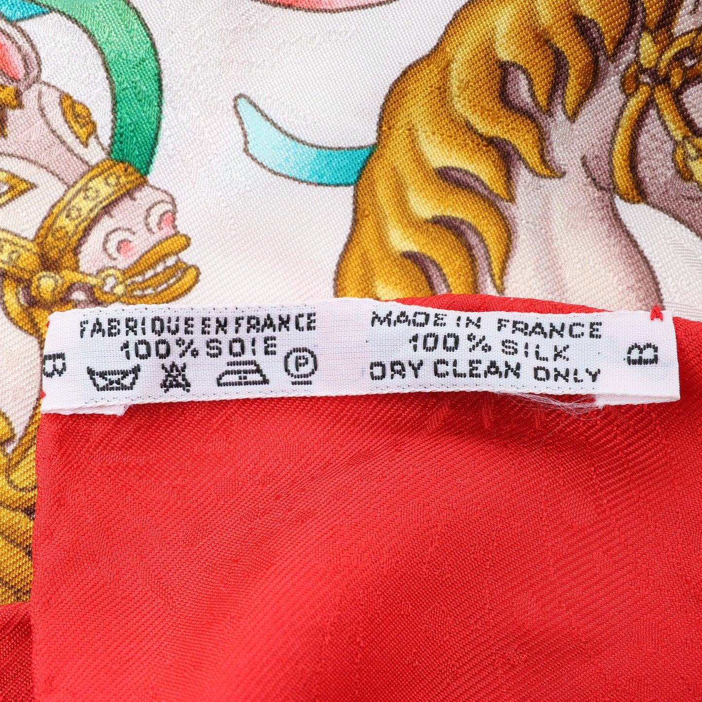 Hermès Carré 90 „LUNAPARK“ 100% Seidenschal in Rot