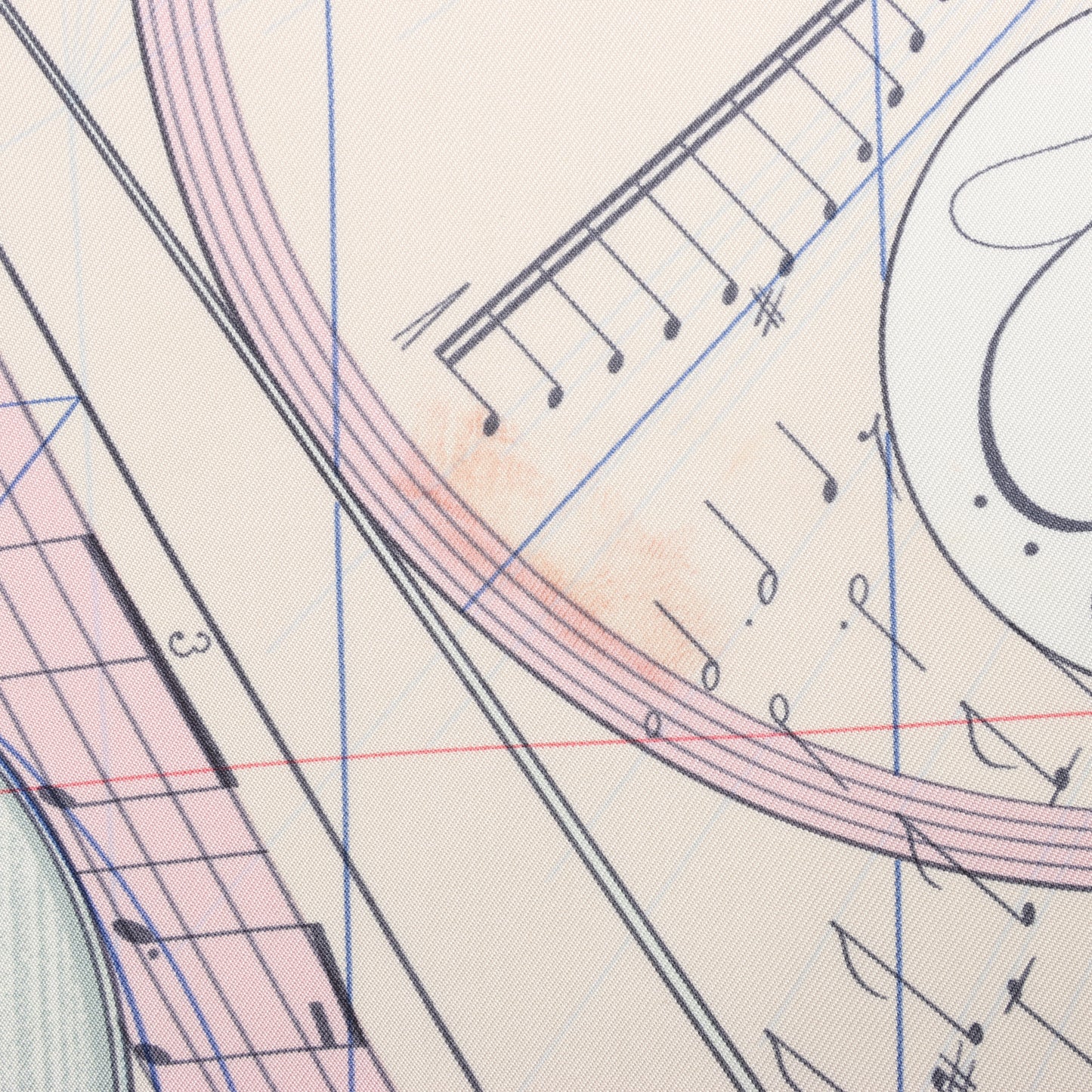 Hermès Carré 90 „La Musique Des Spheres“ Schal aus 100 % Seide in Rosa