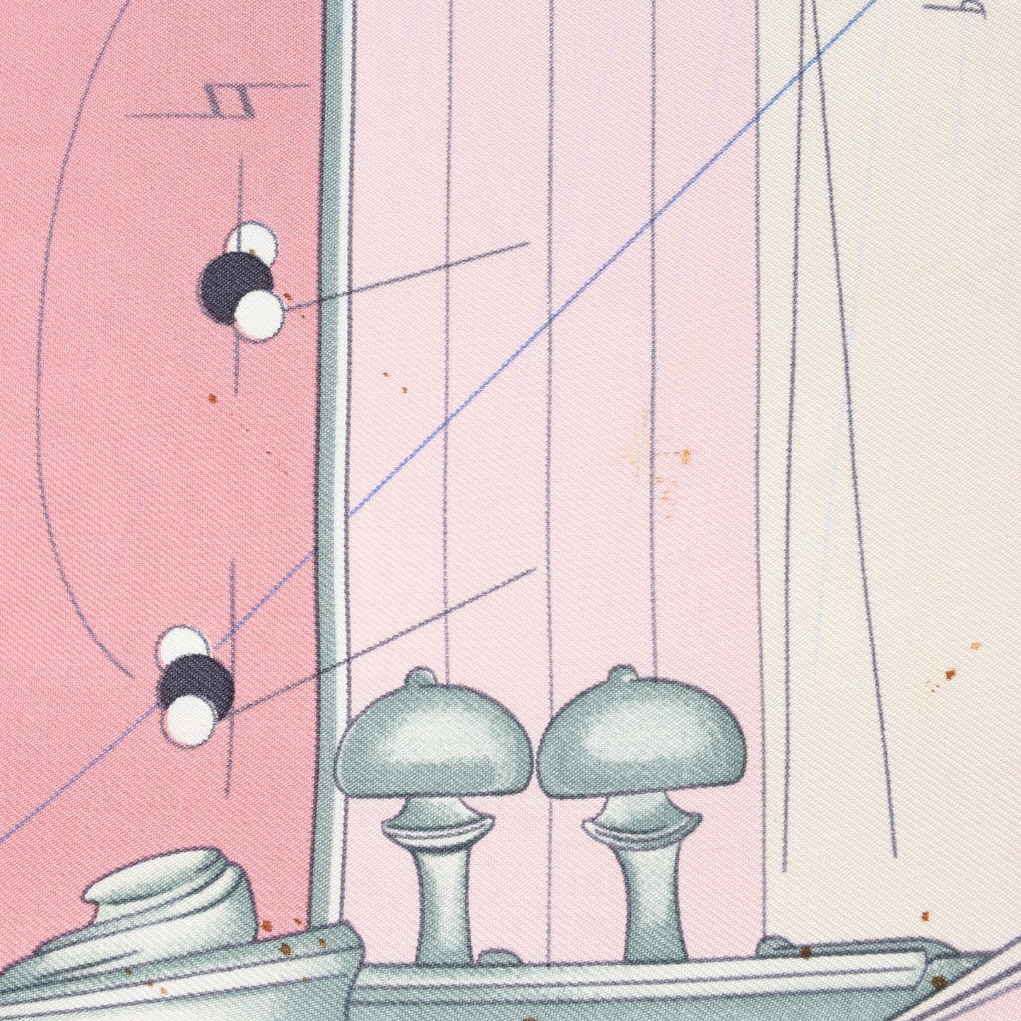 Hermès Carré 90 „La Musique Des Spheres“ Schal aus 100 % Seide in Rosa