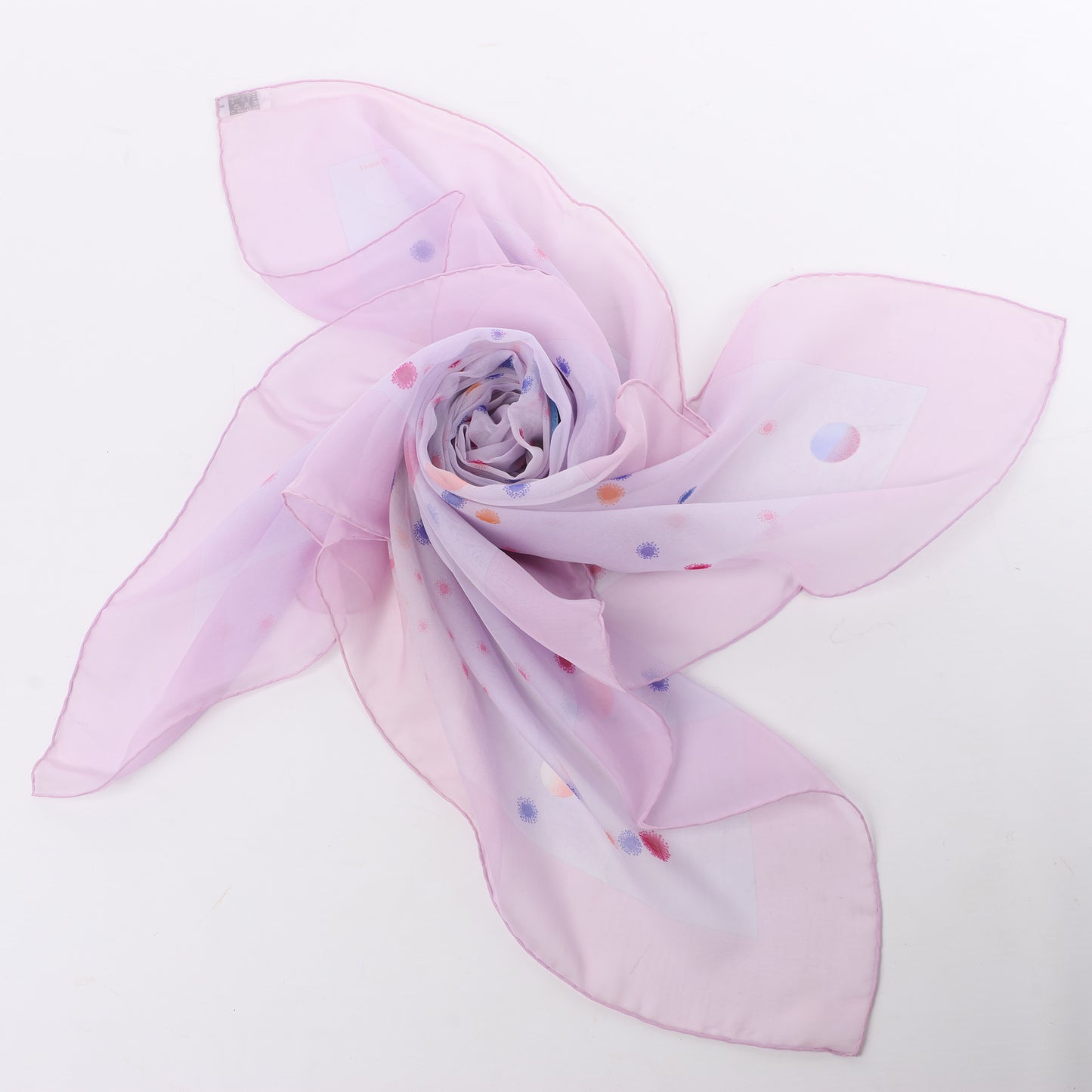 Hermès Carré 90 "La Voie Lactee" 100% Silk Scarf in Purple