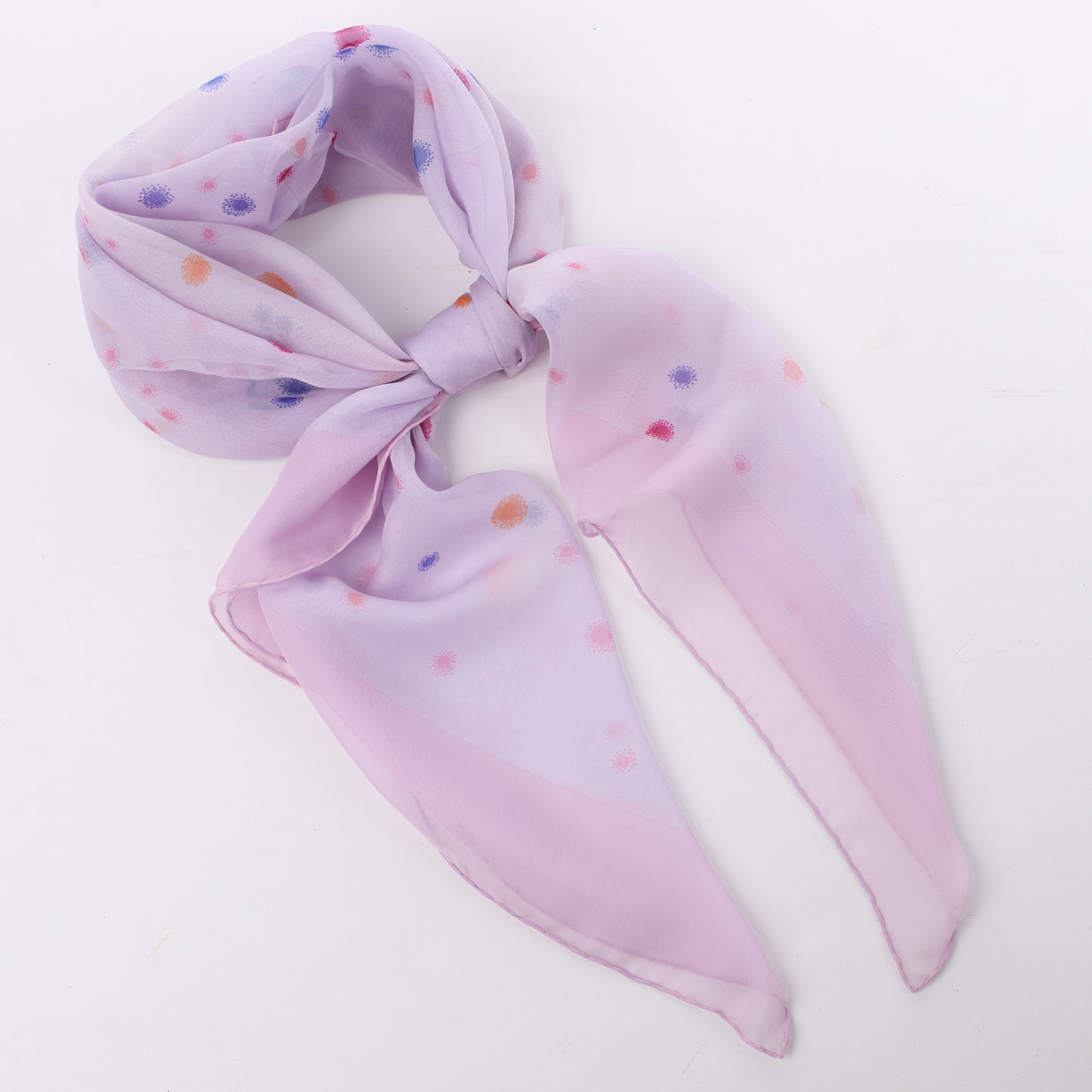 Hermès Carré 90 "La Voie Lactee" 100% Silk Scarf in Purple