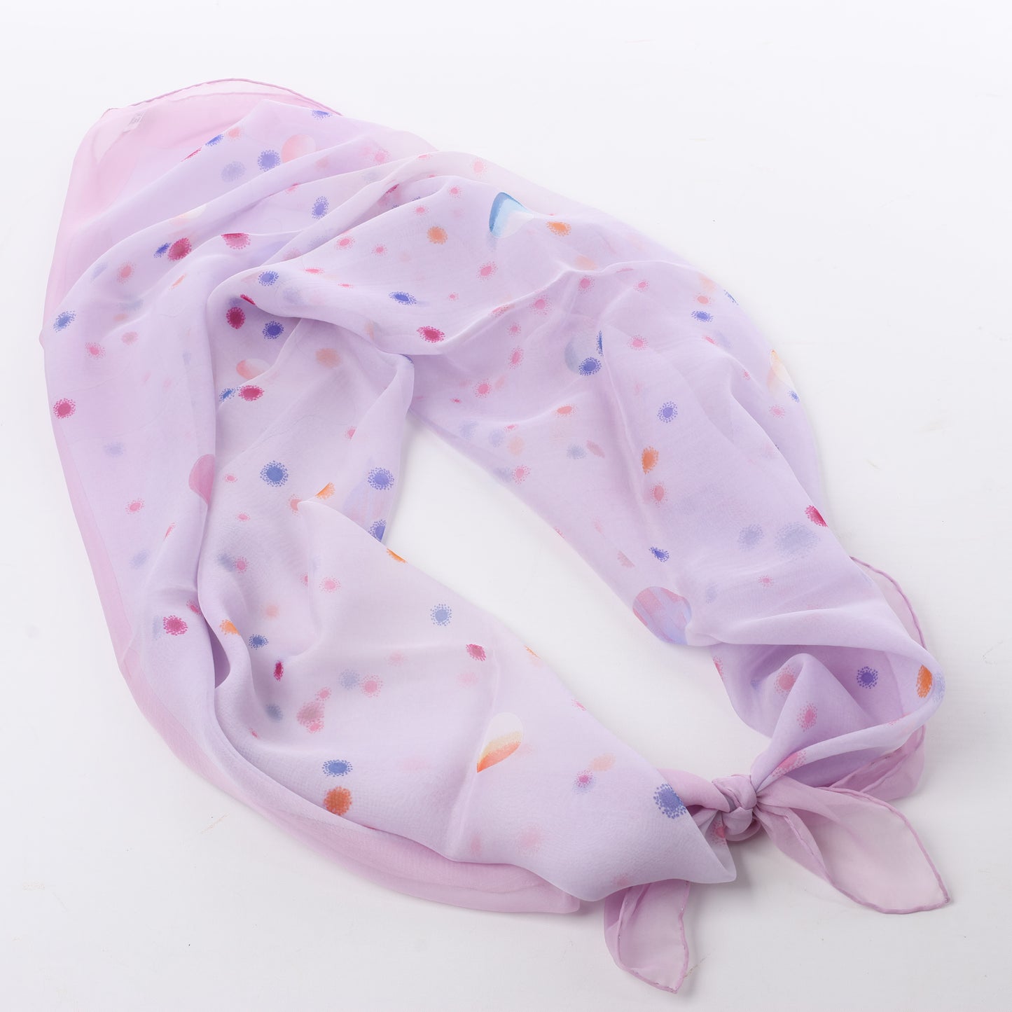 Hermès Carré 90 "La Voie Lactee" 100% Silk Scarf in Purple